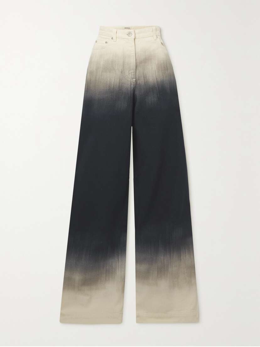 Peter Do Dégradé High-rise Wide-leg Jeans