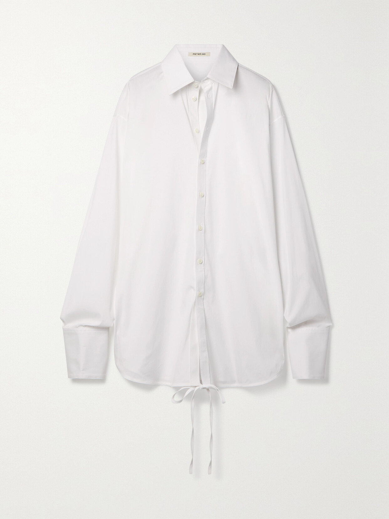 Peter Do - Convertible Cotton-blend Sateen Shirt - Off-white