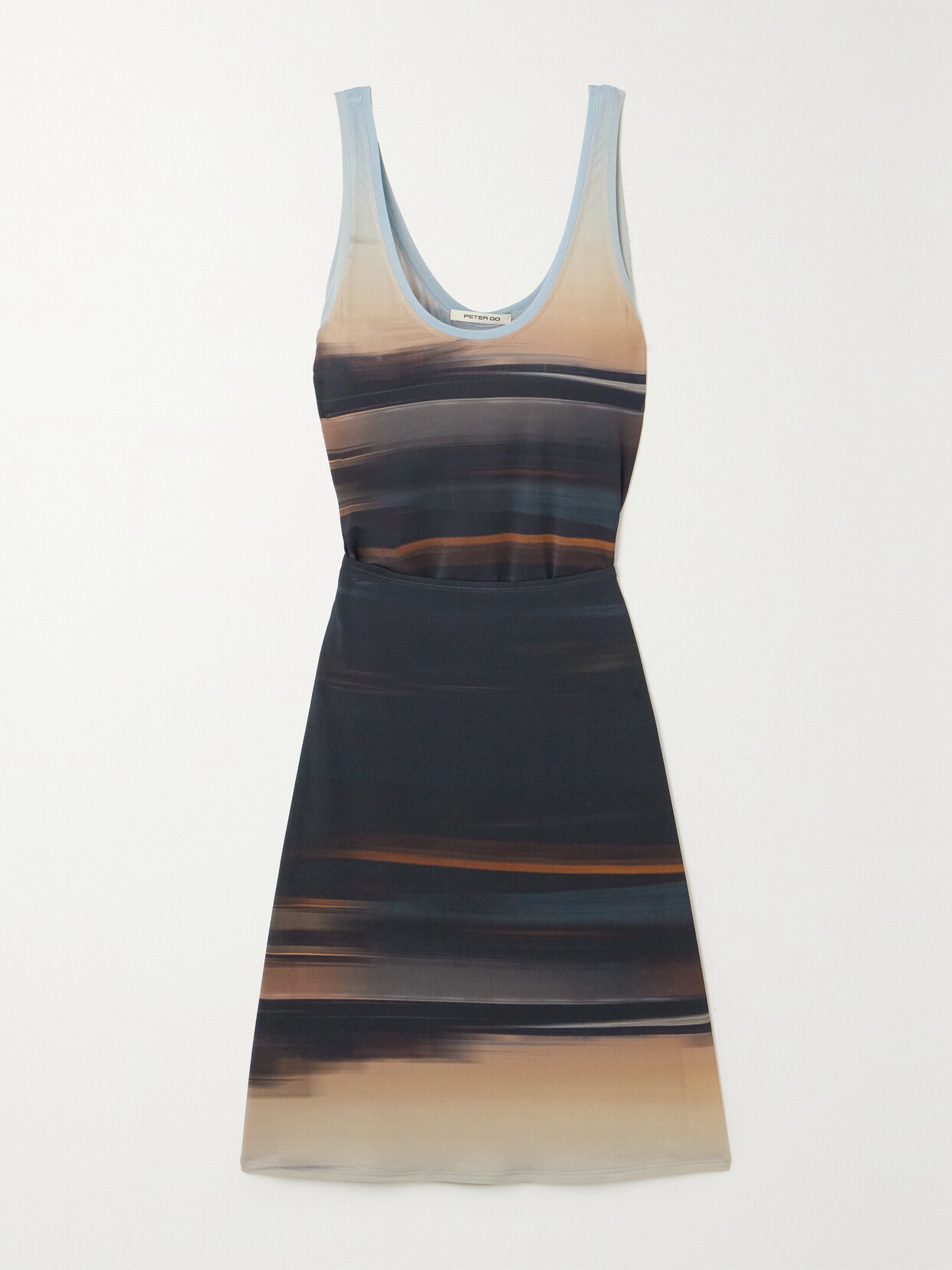 Peter Do Detachable Tank Top Dress In Blurred City