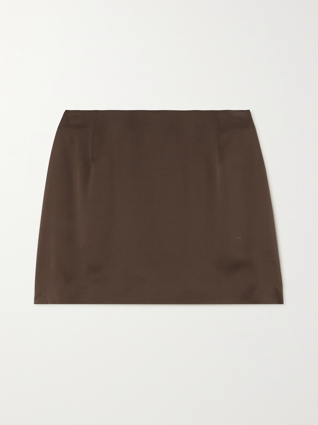 Peter Do - Silk-charmeuse Mini Skirt - Brown