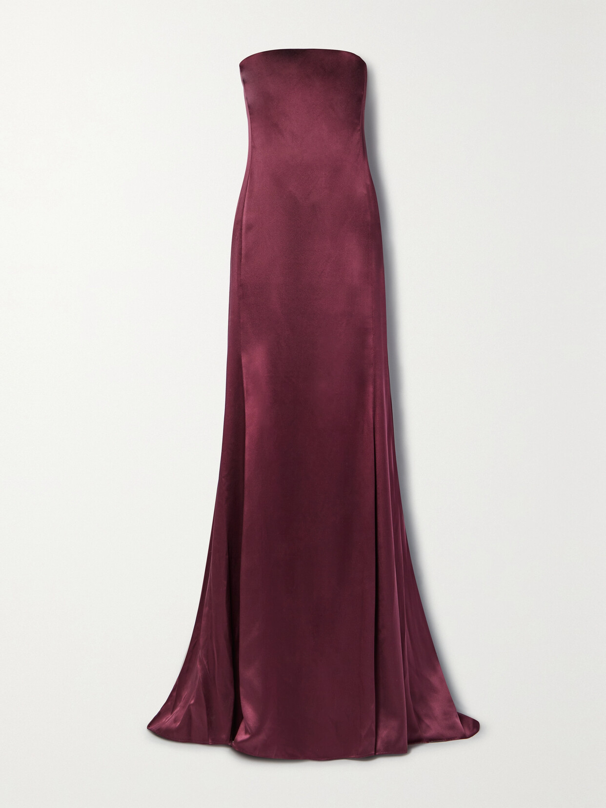 Nili Lotan - Esmee Strapless Silk-satin Gown - Burgundy