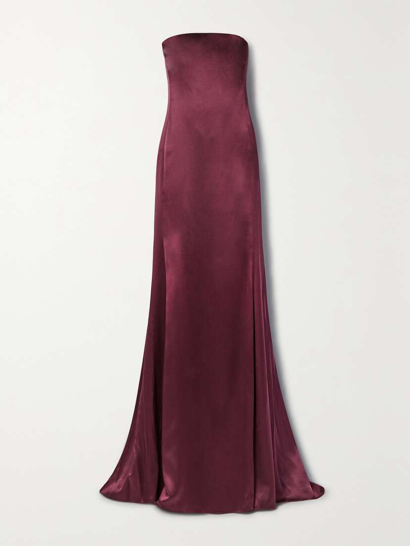 Nili Lotan Esmee Strapless Silk-satin Gown