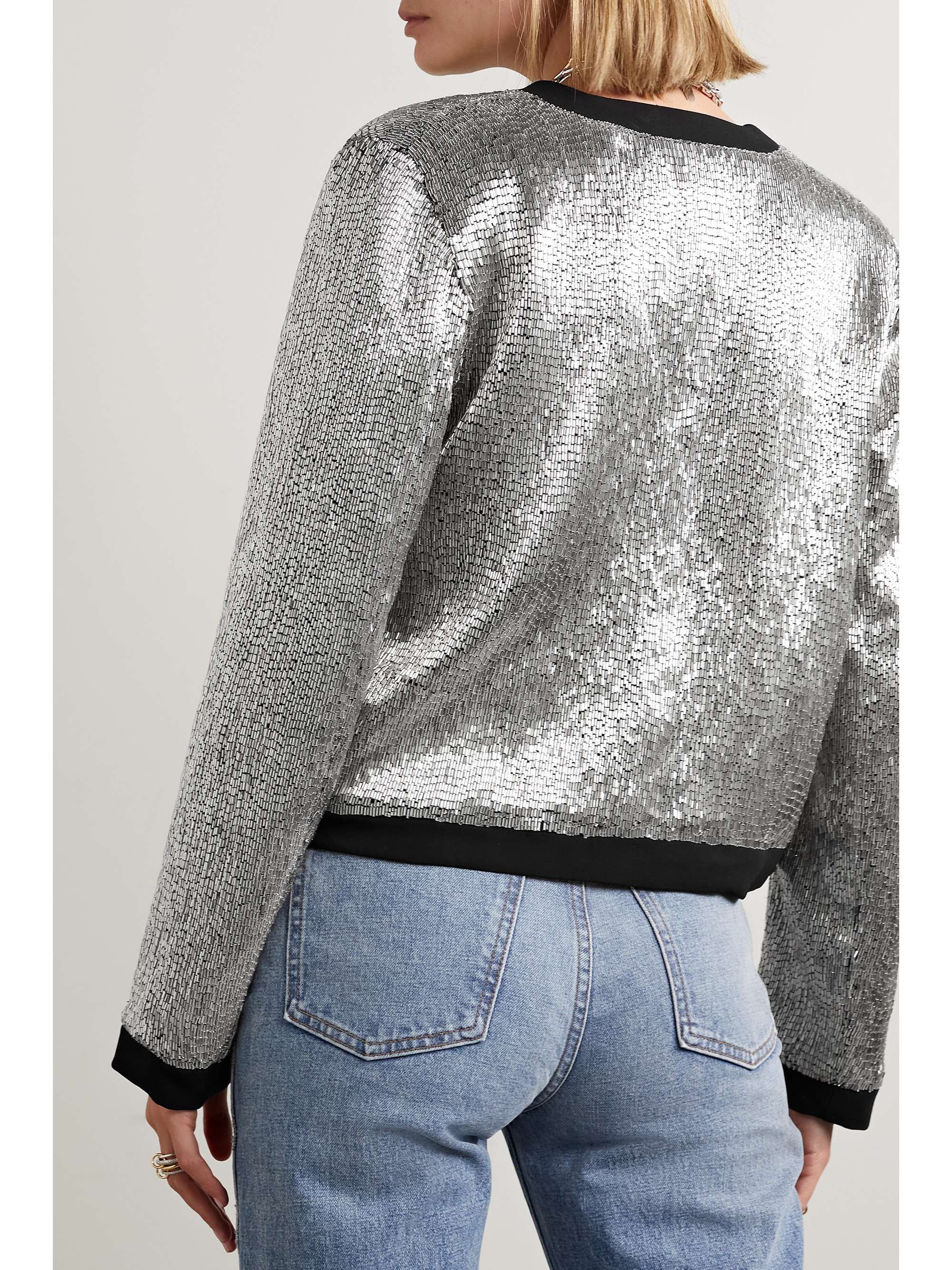 NILI LOTAN Minou bead-embellished woven jacket