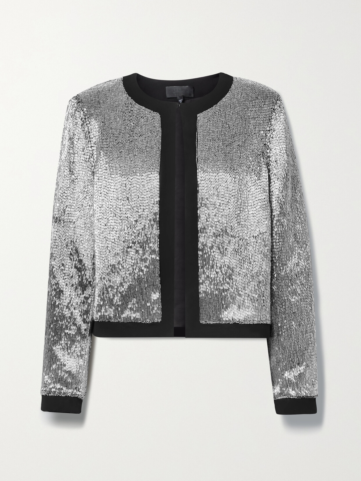 Nili Lotan - Minou Bead-embellished Woven Jacket - Silver