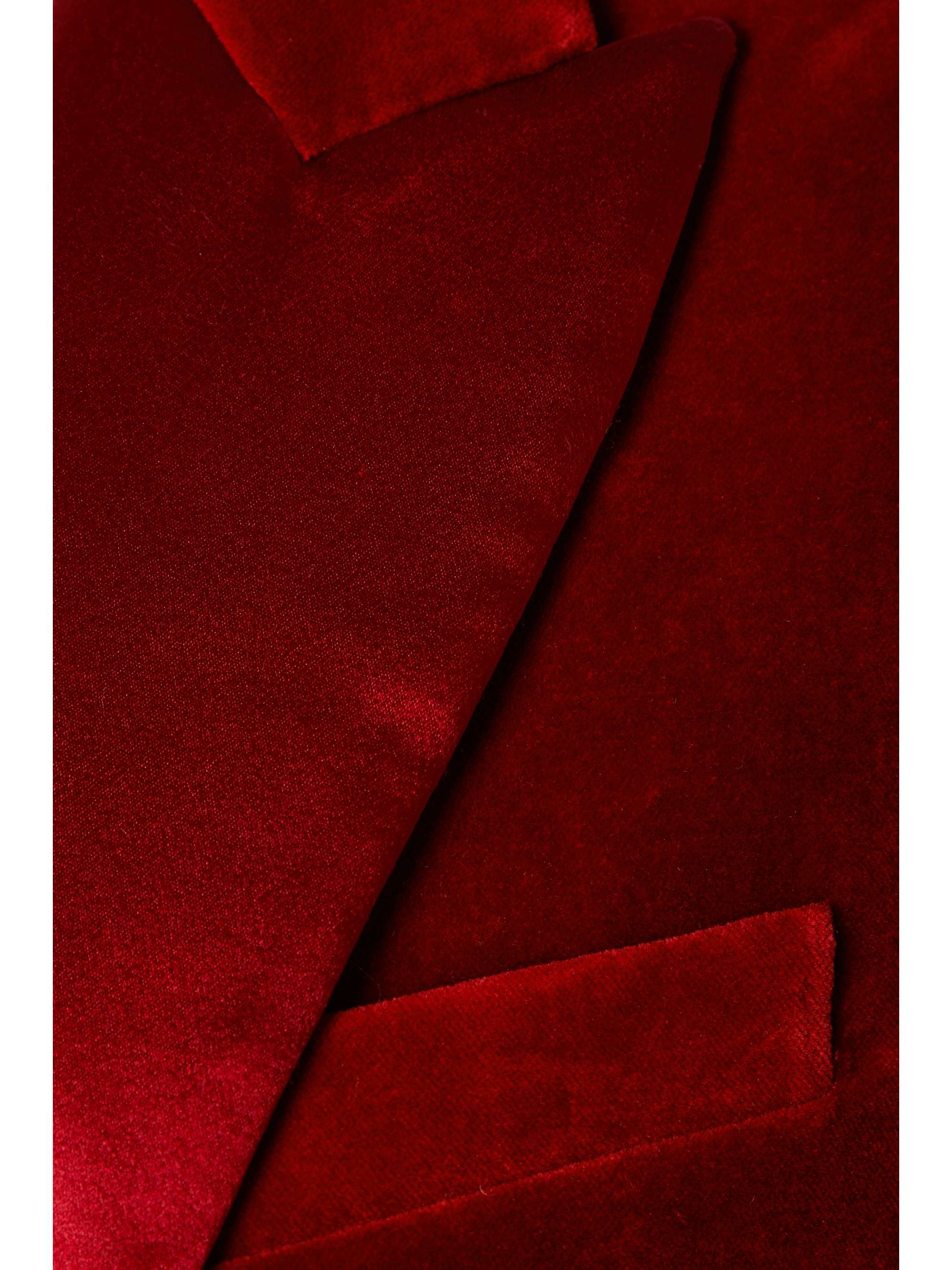 NILI LOTAN Marshal silk satin-trimmed cotton-blend velvet blazer