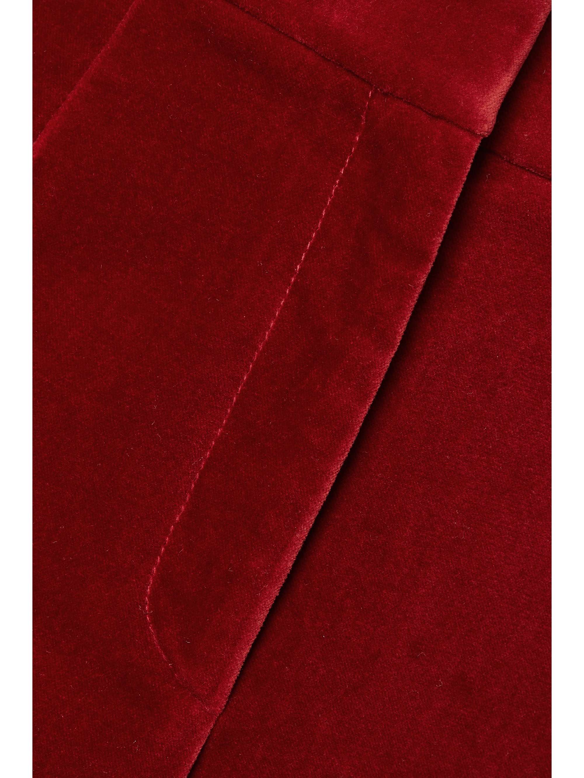NILI LOTAN Corette cotton-blend velvet flared pants