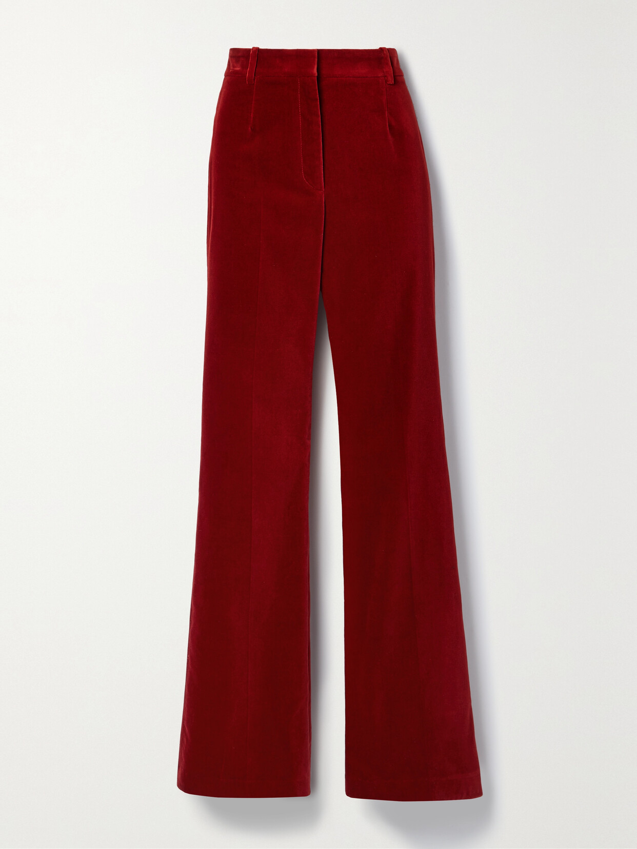 Nili Lotan - Corette Cotton-blend Velvet Flared Pants - US0