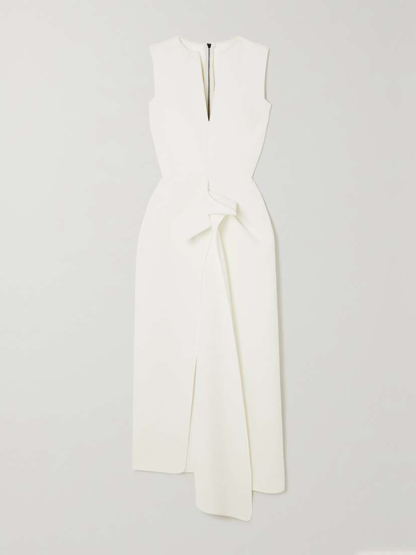 Maticevski Denote Ruffled Stretch-crepe De Chine Midi Dress - - UK 18