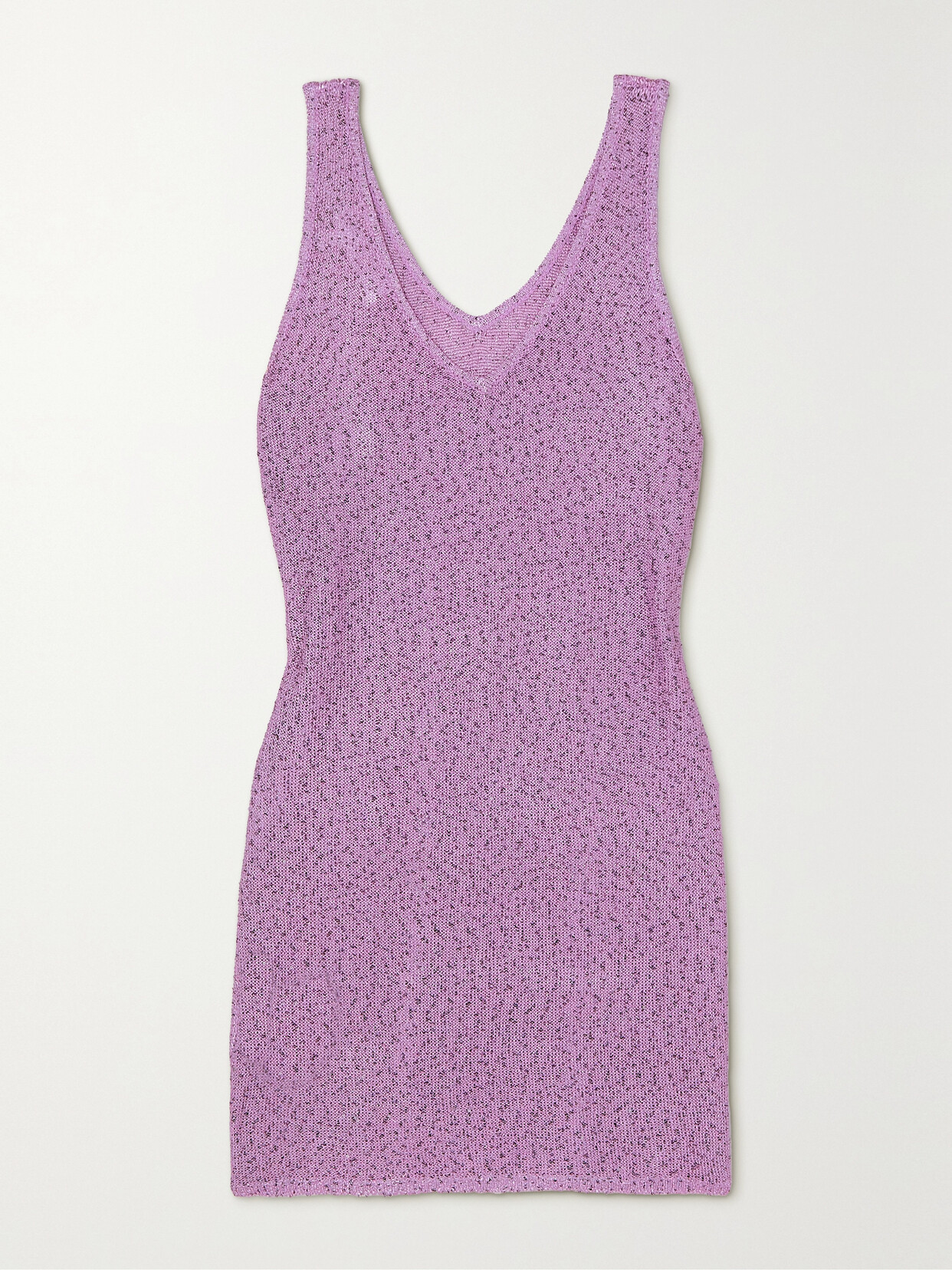 REMAIN Birger Christensen Terry Sequined Open-knit Top - Pink