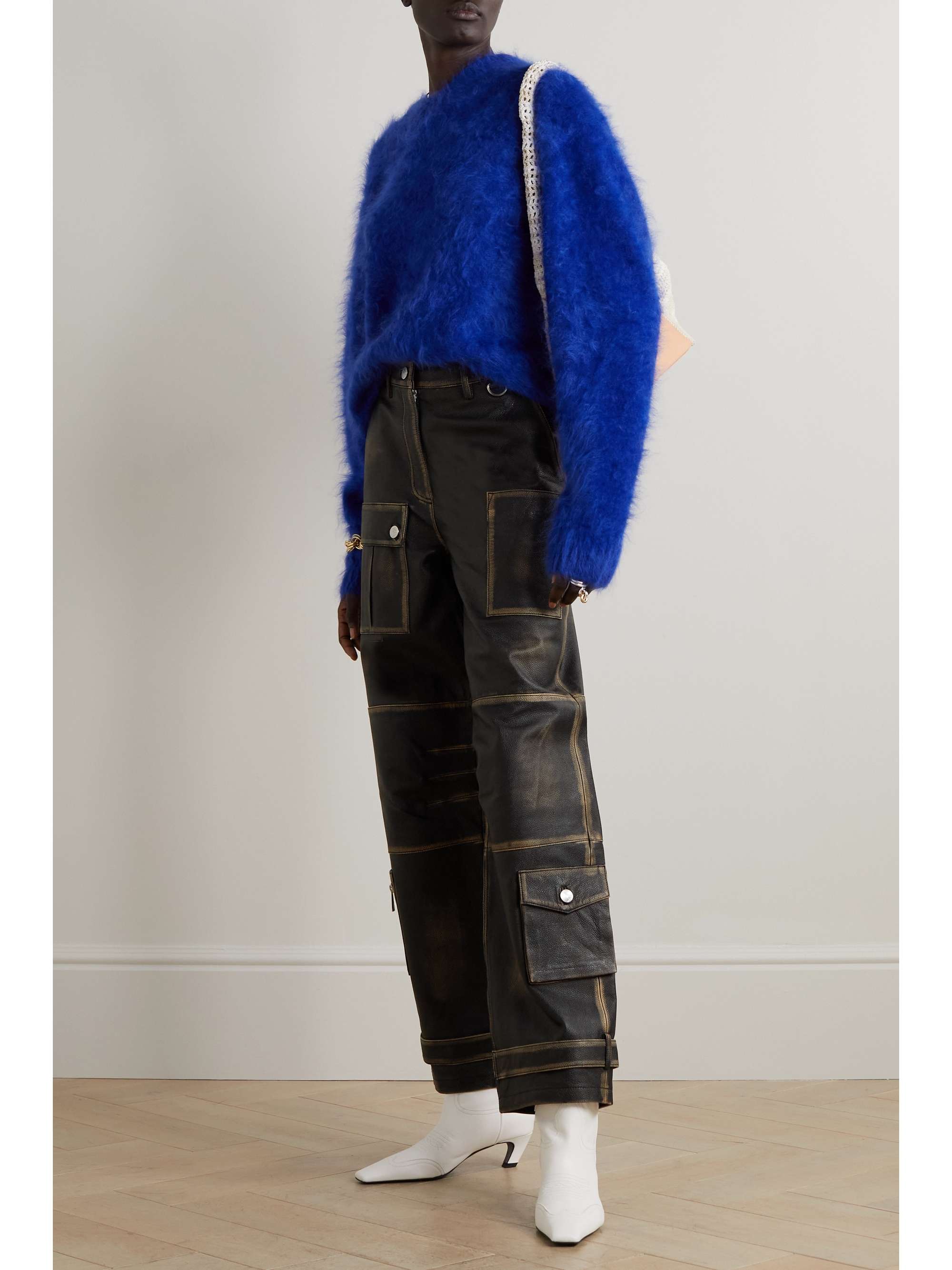 REMAIN BIRGER CHRISTENSEN Berenice Cargohose mit geradem Bein aus strukturiertem Leder