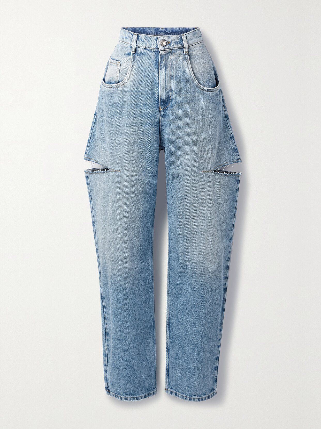 Maison Margiela - Cutout High-rise Wide-leg Jeans - Blue