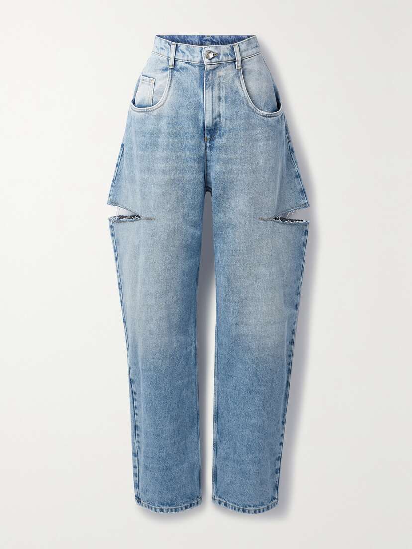 Maison Margiela Cutout High-rise Wide-leg Jeans