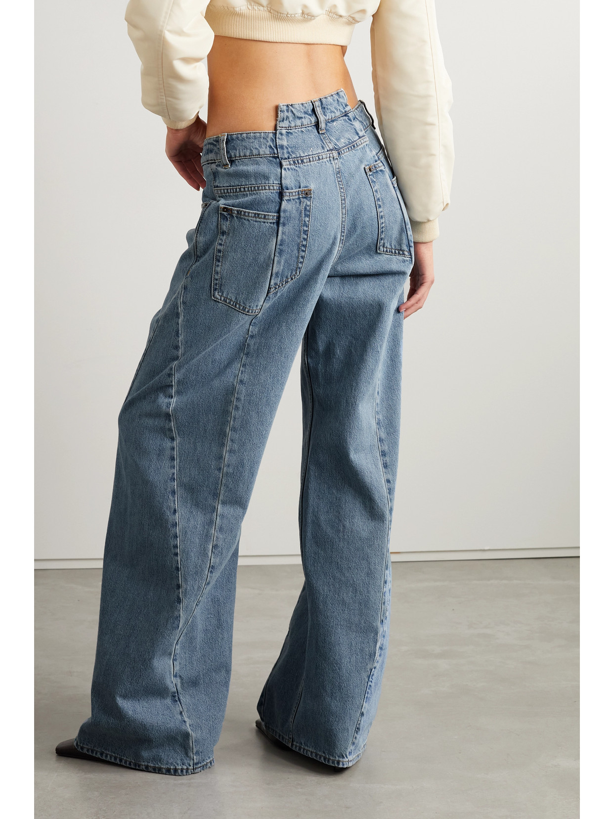 Maison Margiela High-rise Wide-leg Jeans In Blue