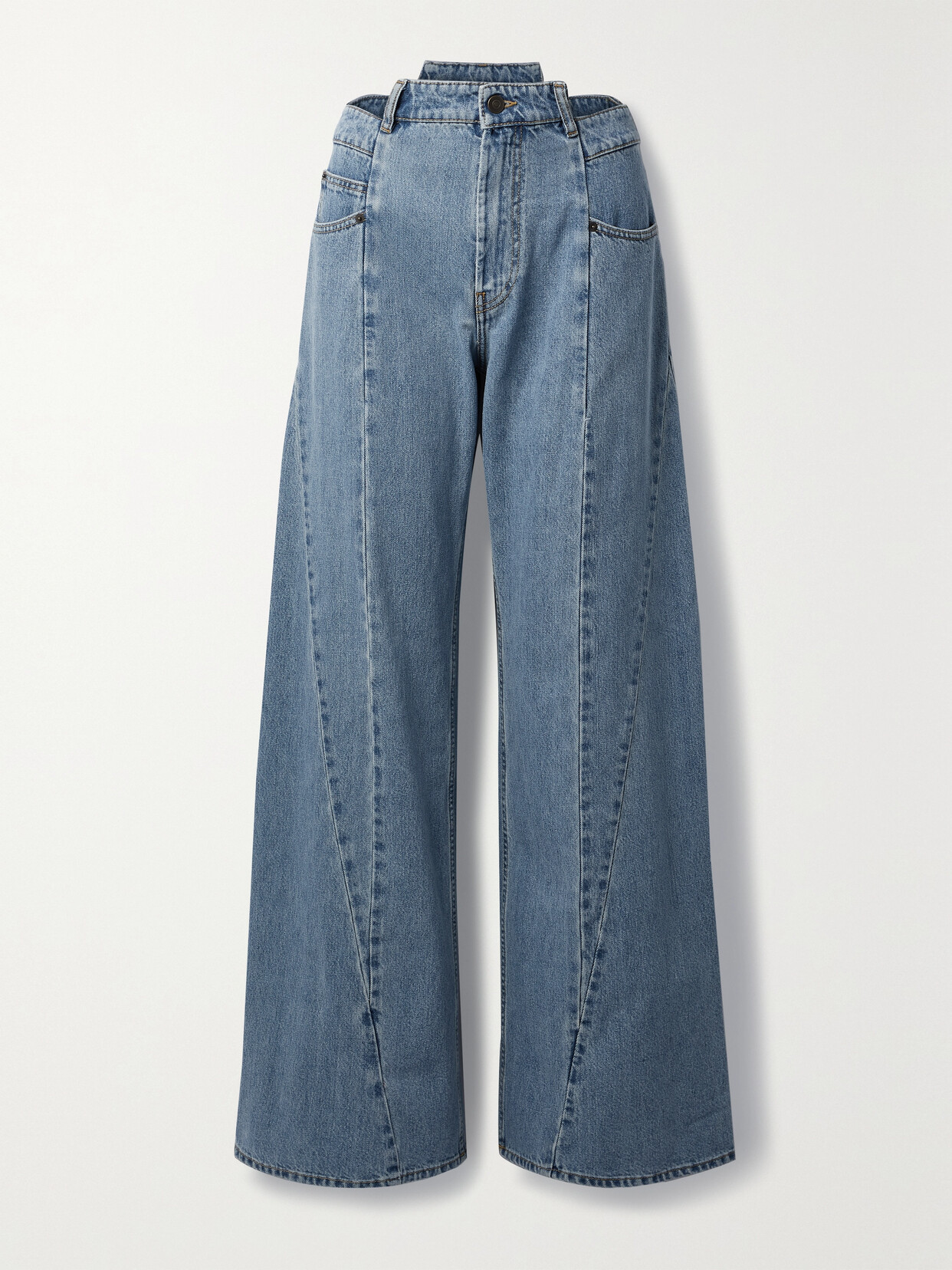 Maison Margiela High-rise Wide-leg Jeans In Blue