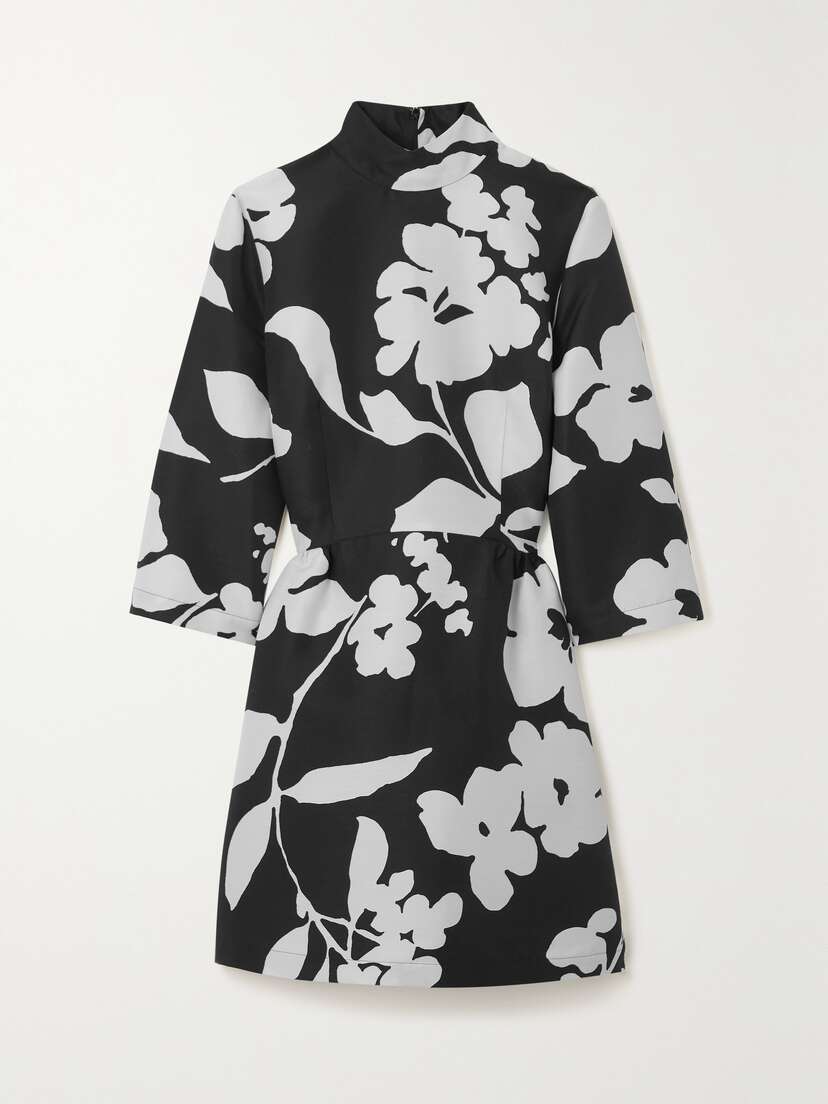 La DoubleJ Juliet Floral-print Wool-blend Mini Dress