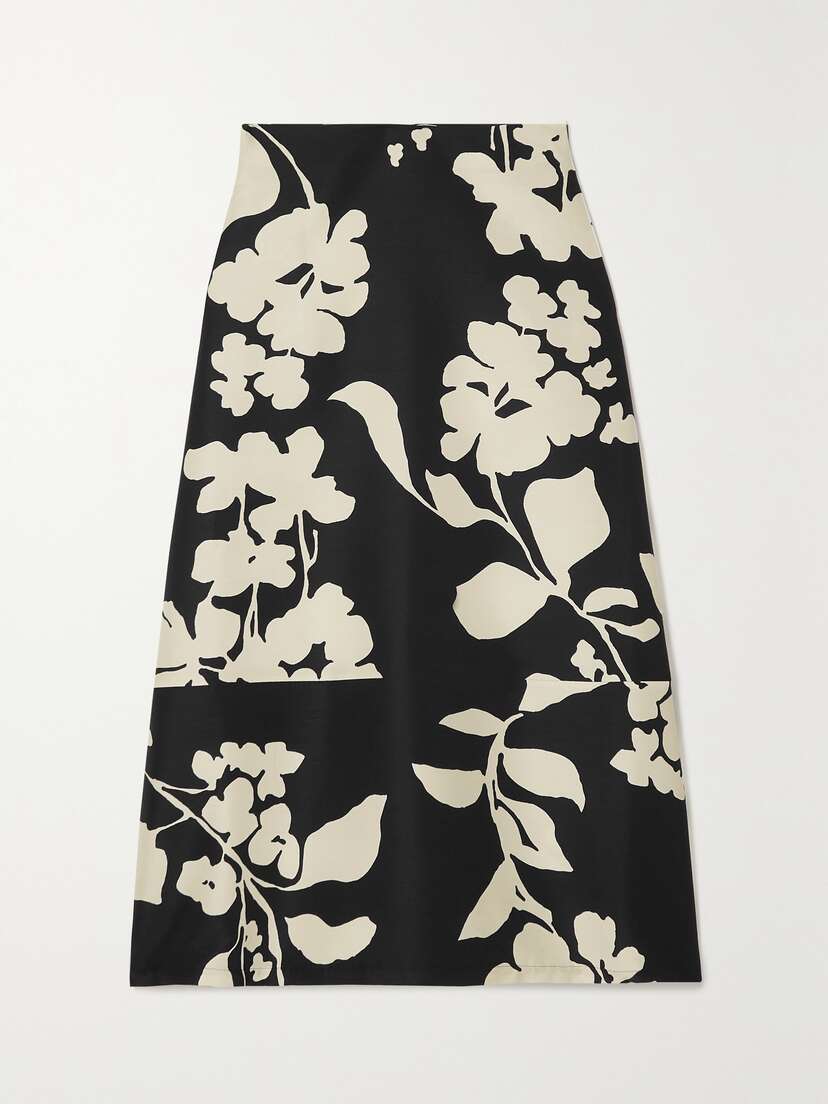 La DoubleJ Printed Wool-blend Midi Skirt - xx large