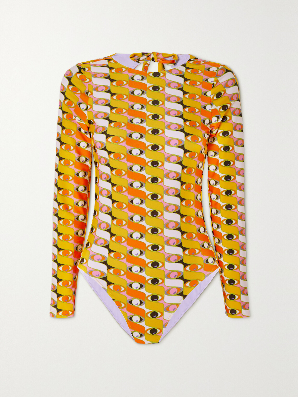 La Doublej Printed Swimsuit In Yellow