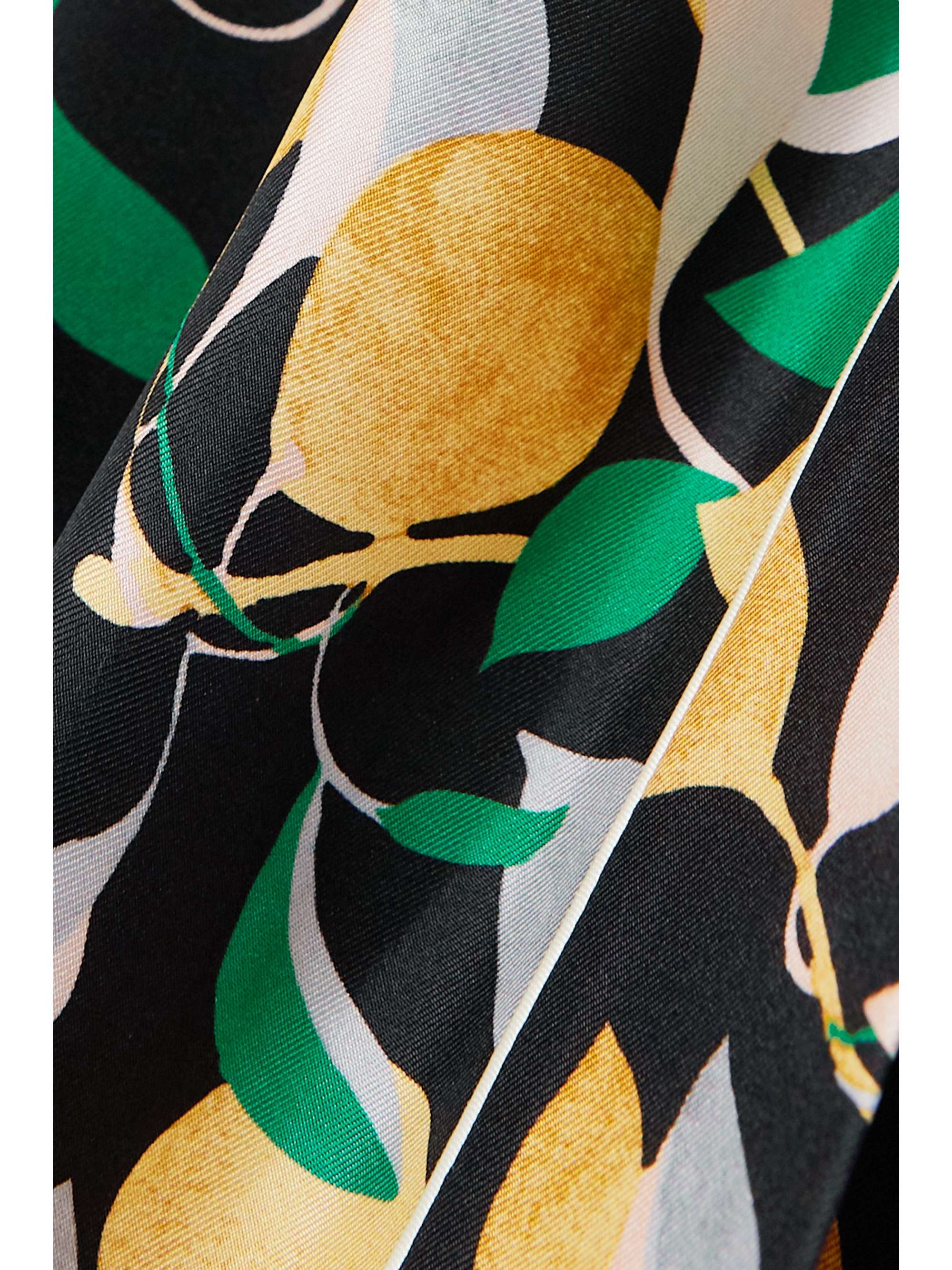 LA DOUBLEJ Belted floral-print silk-twill robe