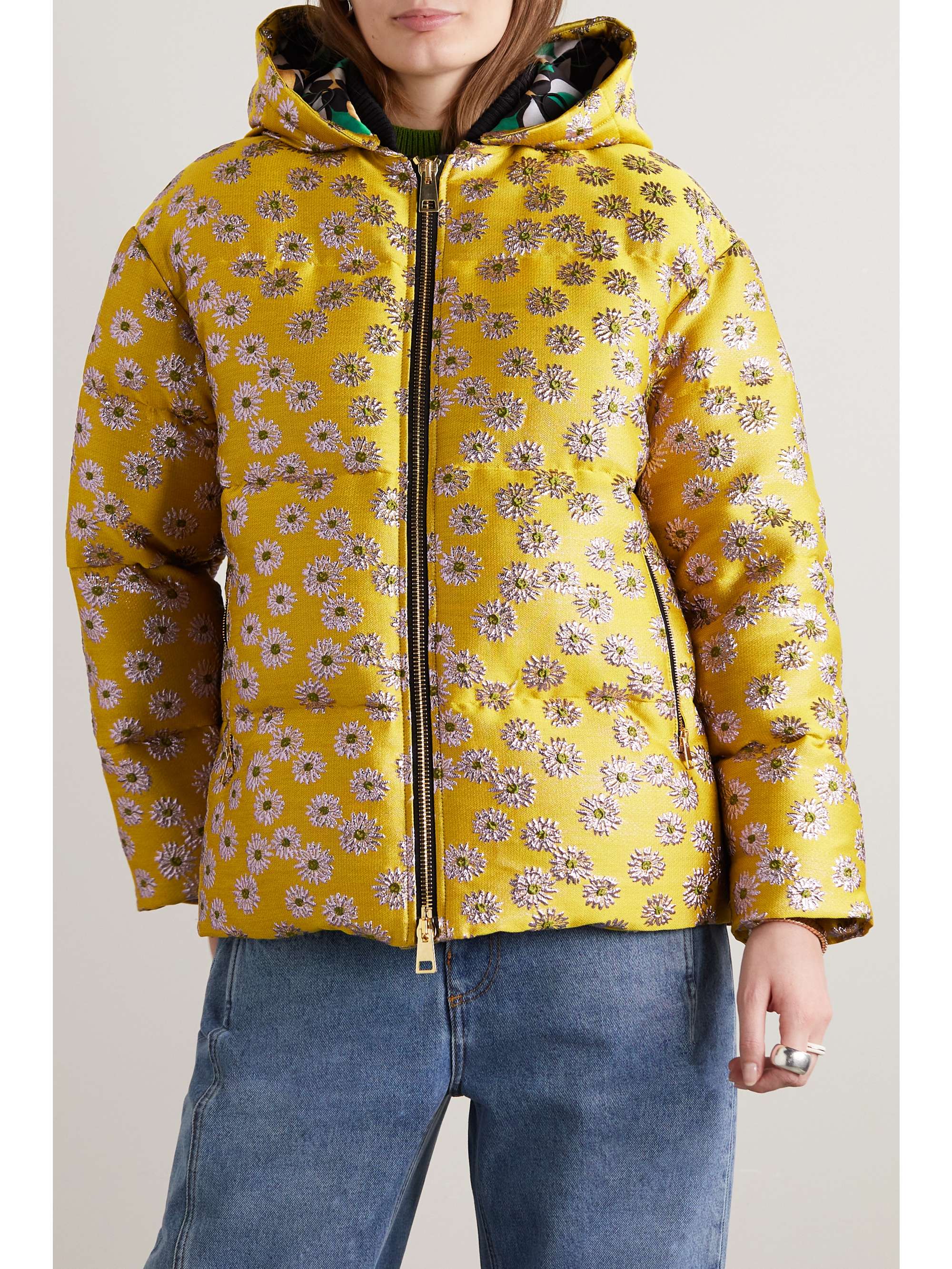 LA DOUBLEJ Precious hooded reversible quilted shell down jacket