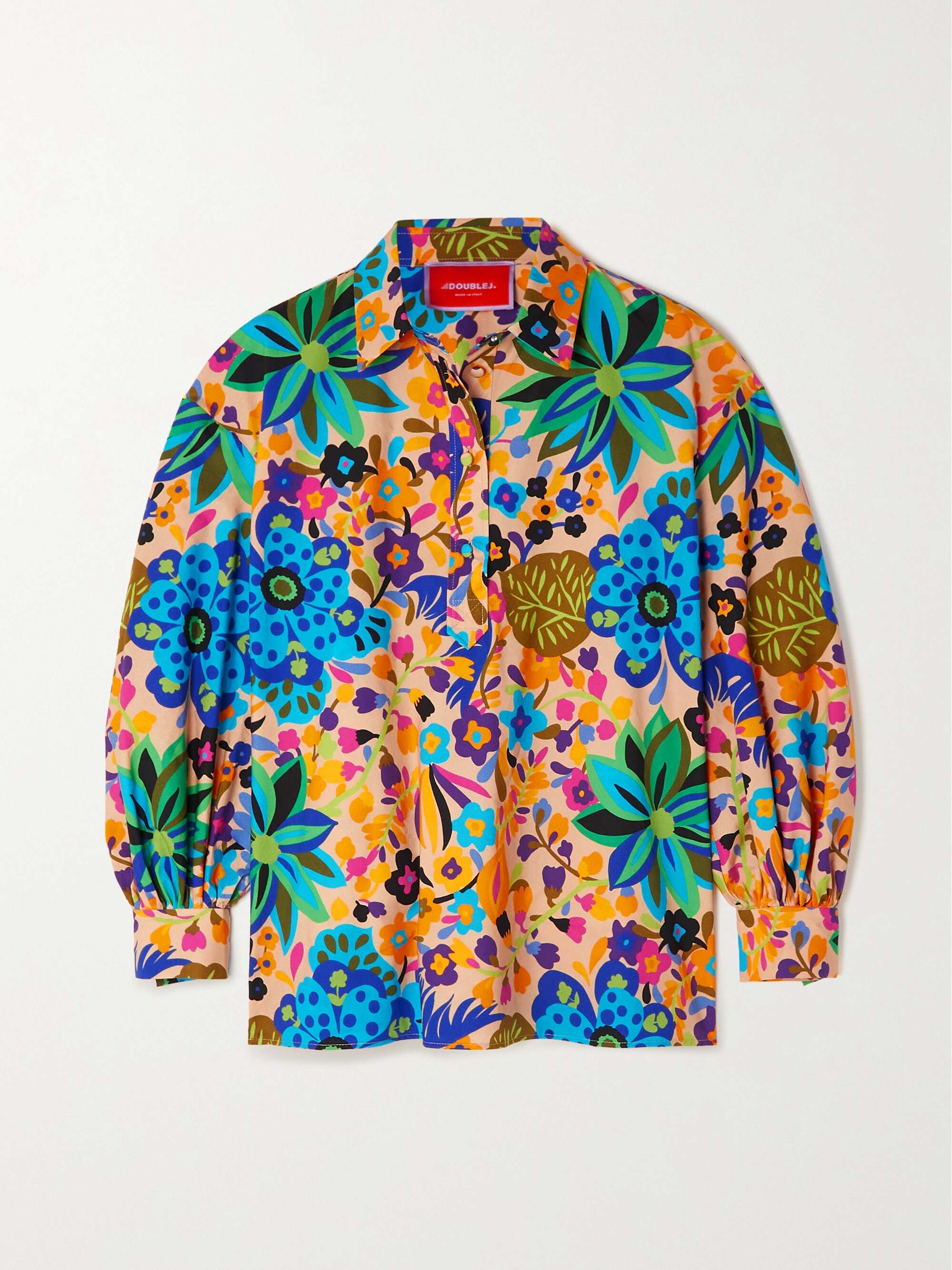 LA DOUBLEJ Poet floral-print cotton-poplin shirt | NET-A-PORTER