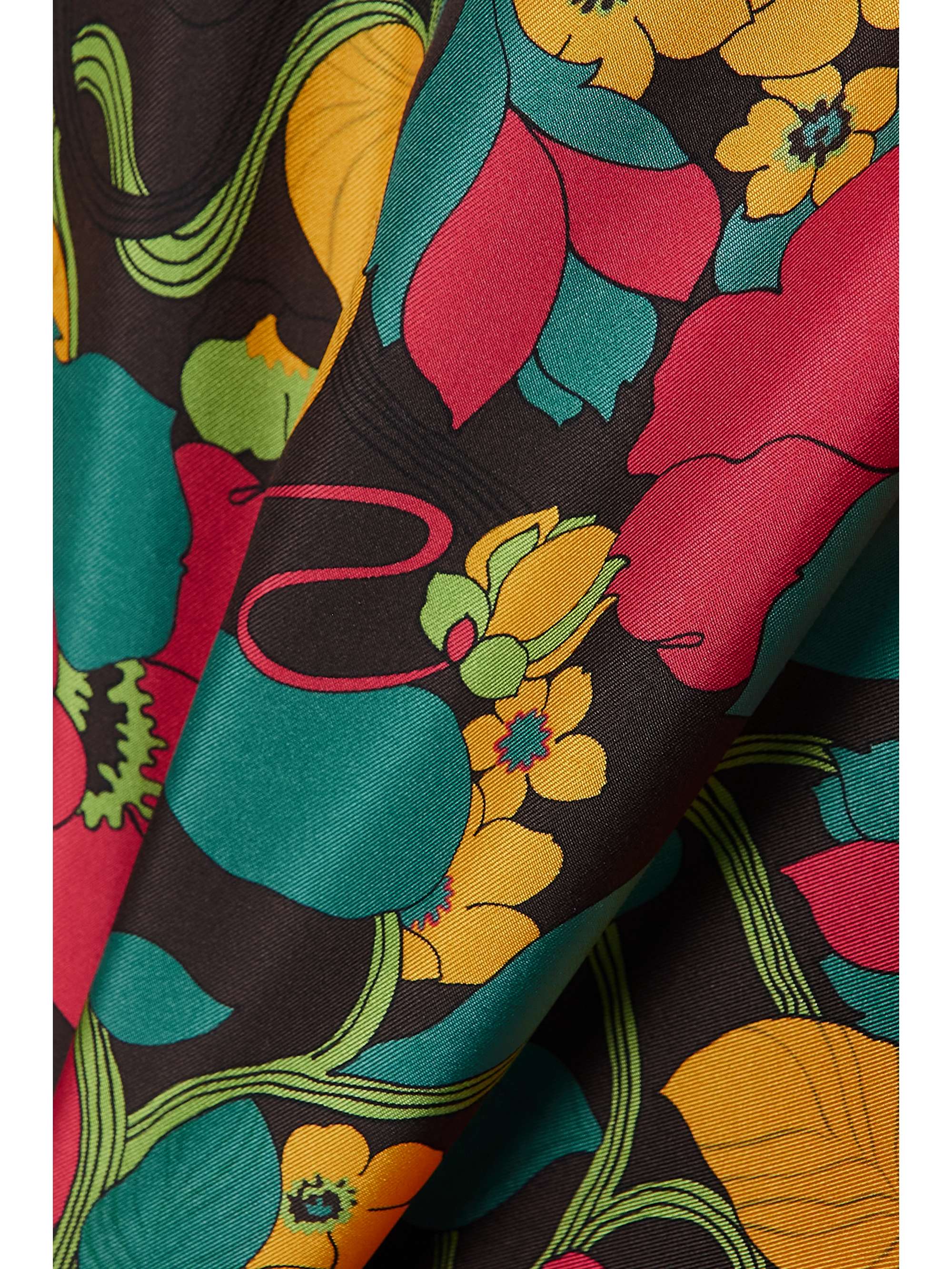 LA DOUBLEJ Twirl floral-print silk tank