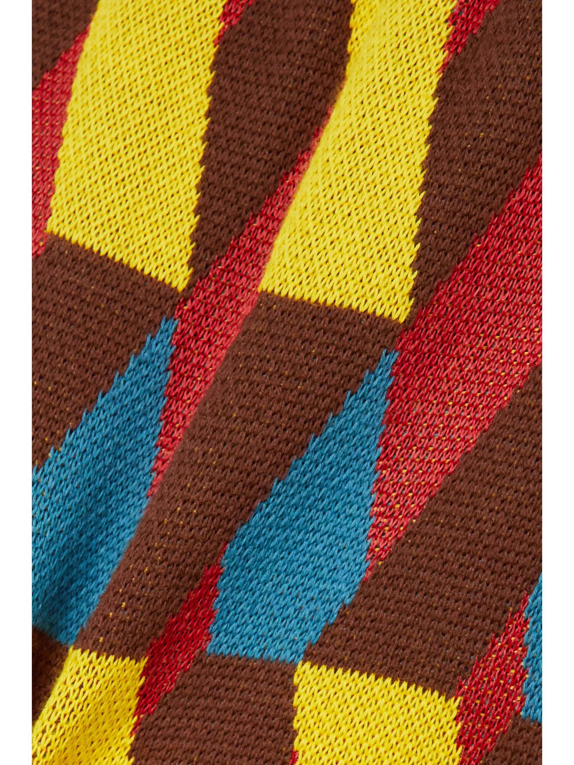 LA DOUBLEJ Jacquard-knit cotton-blend track pants