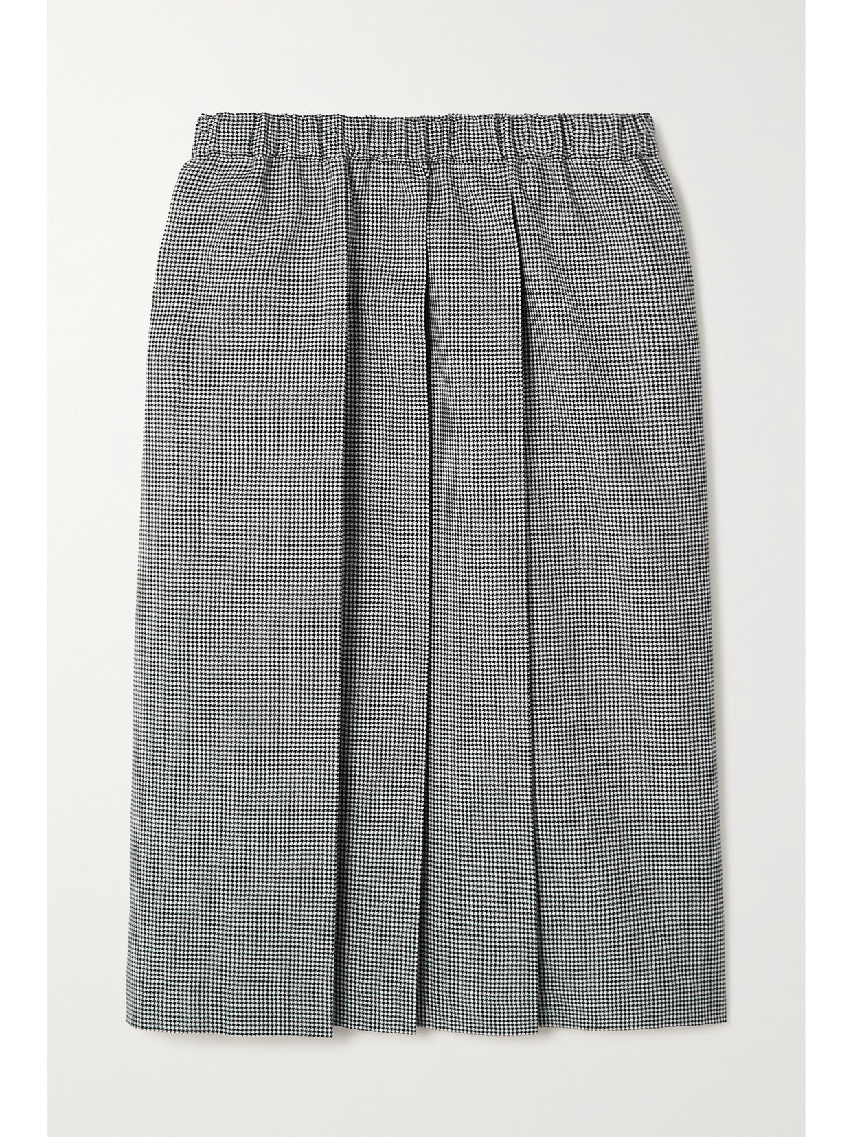 Comme des Garçons GIRL - Pleated Houndstooth Wool Midi Skirt - Black 22 Awaiting product image