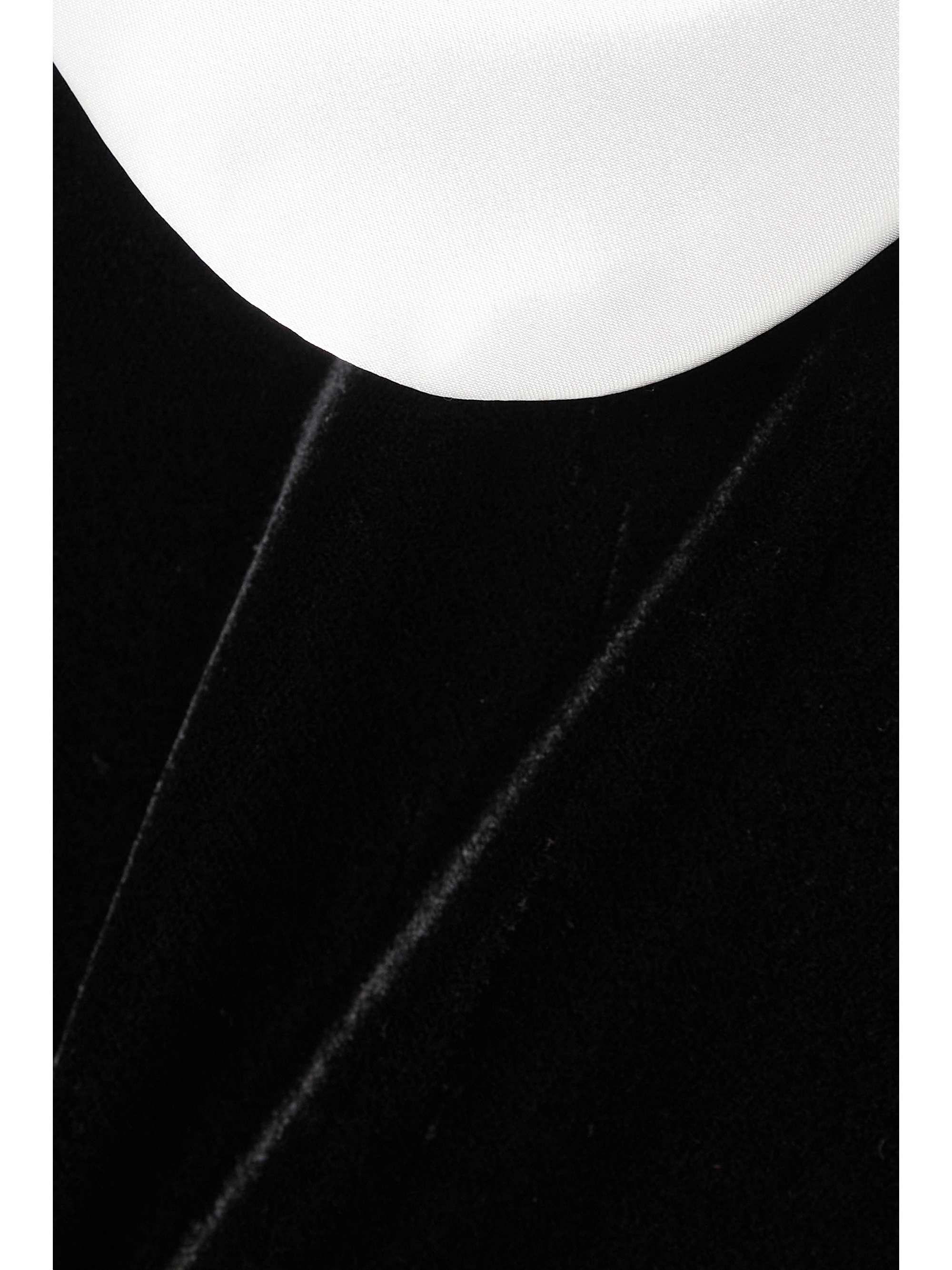 COMME DES GARÇONS GIRL Belted satin-trimmed velvet dress