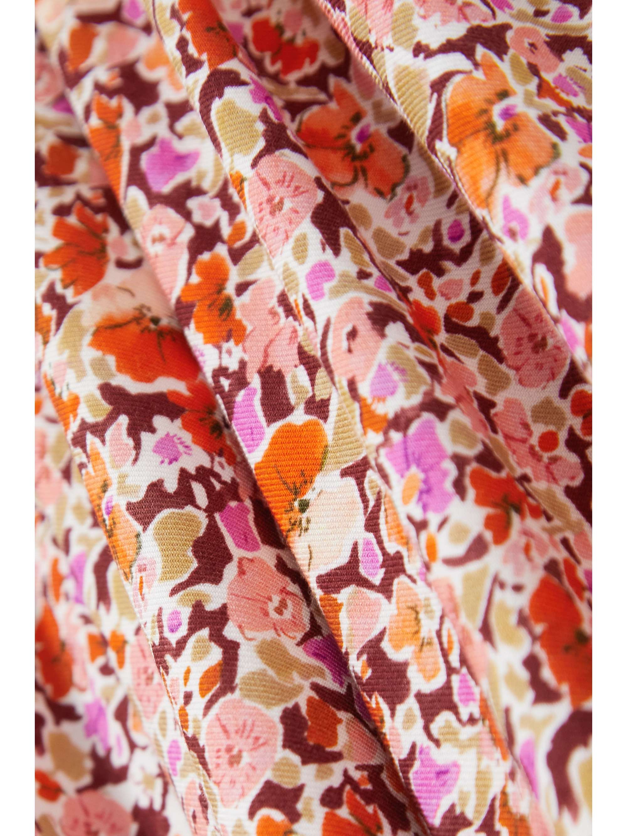 LORETTA CAPONI + NET SUSTAIN Clotilde lace-trimmed floral-print crepe de chine maxi skirt