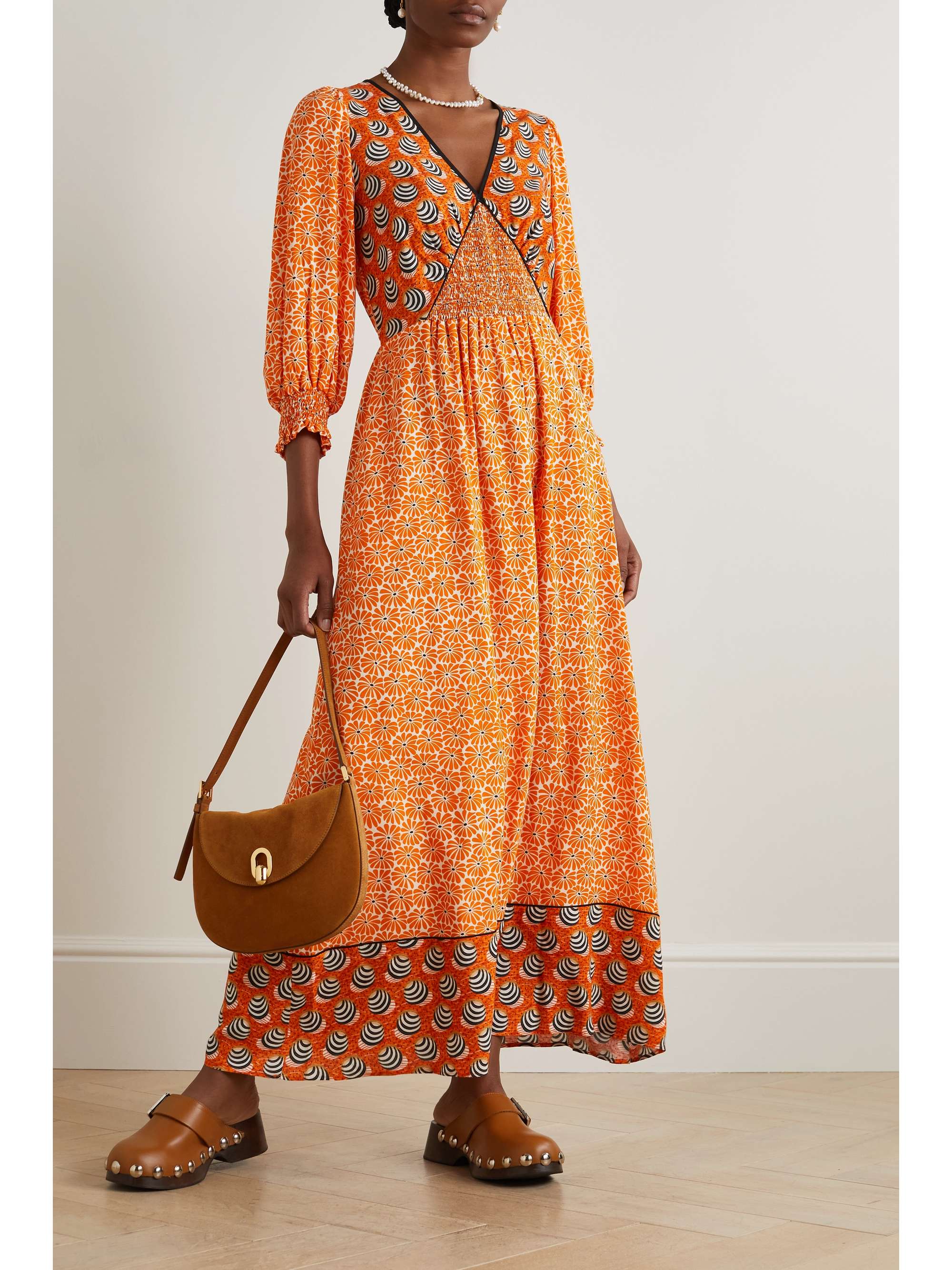 LORETTA CAPONI + NET SUSTAIN Yara printed woven maxi dress