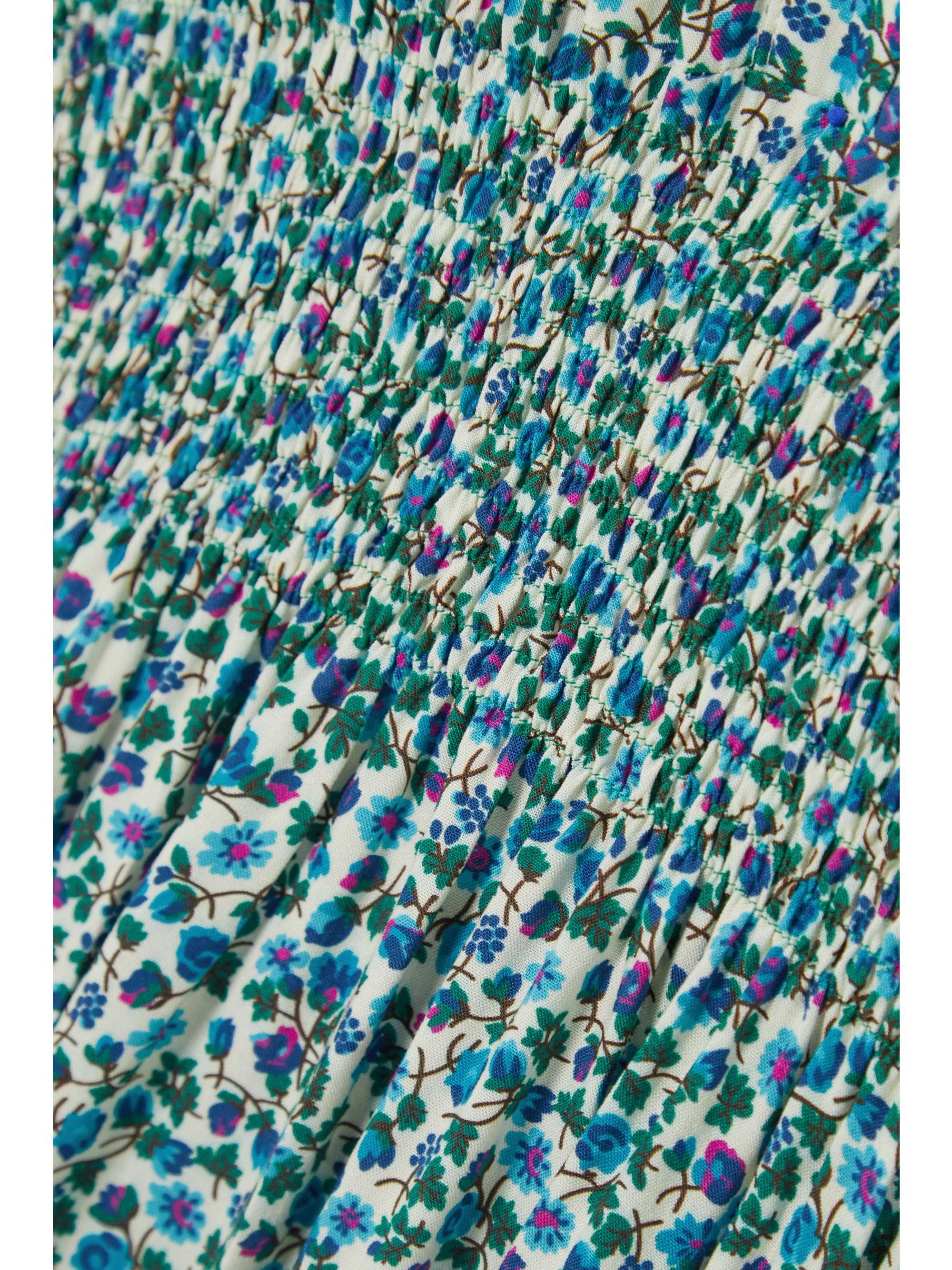 LORETTA CAPONI + NET SUSTAIN Zaira embroidered floral-print woven maxi dress