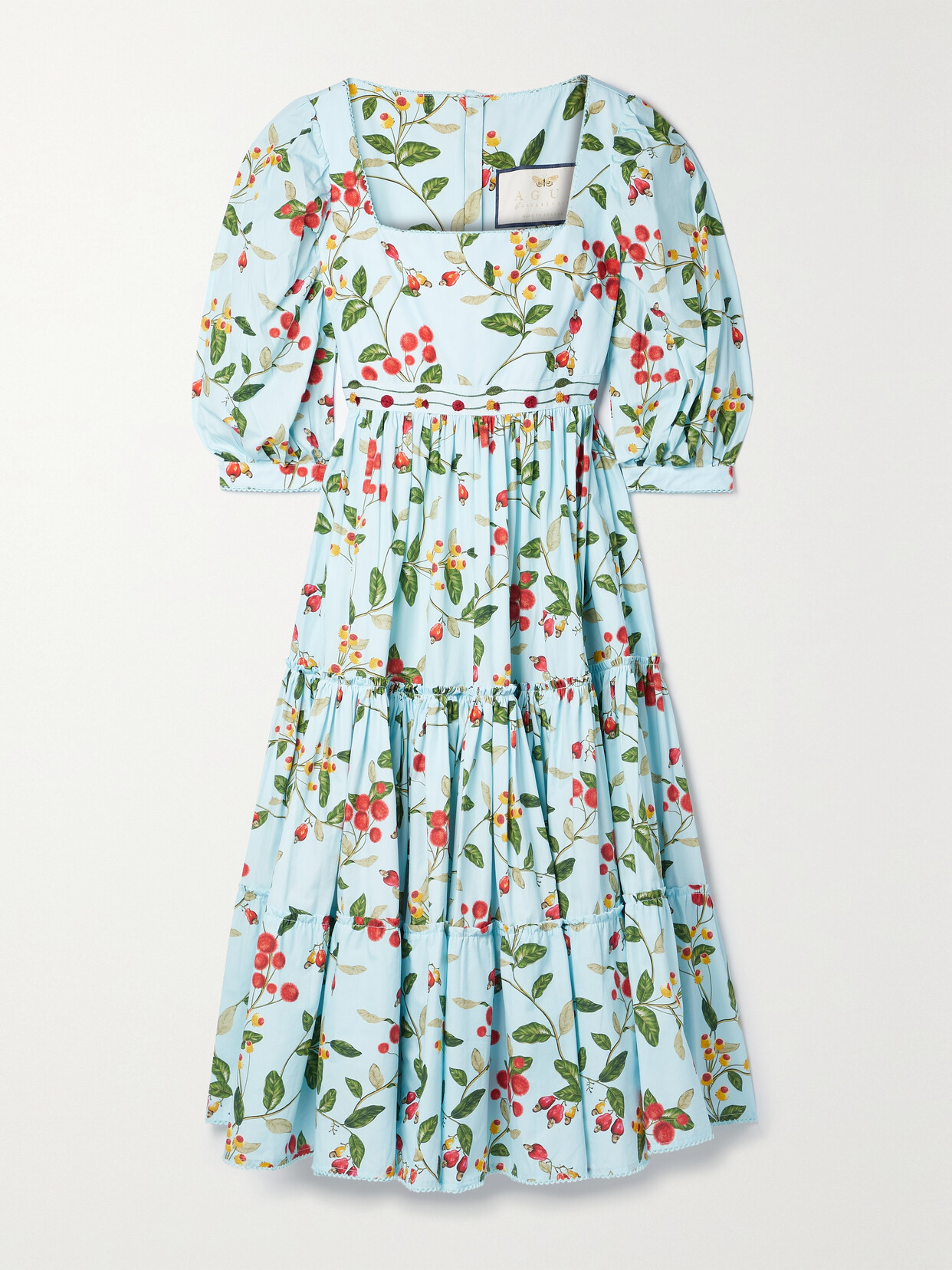 Agua By Agua Bendita Miel Floral-print Cotton-poplin Dress In Frutal