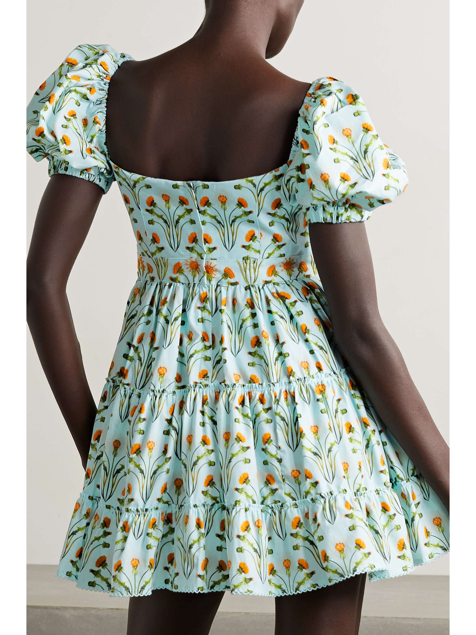 AGUA BY AGUA BENDITA + NET SUSTAIN Manzanilla floral-print cotton-poplin mini dress