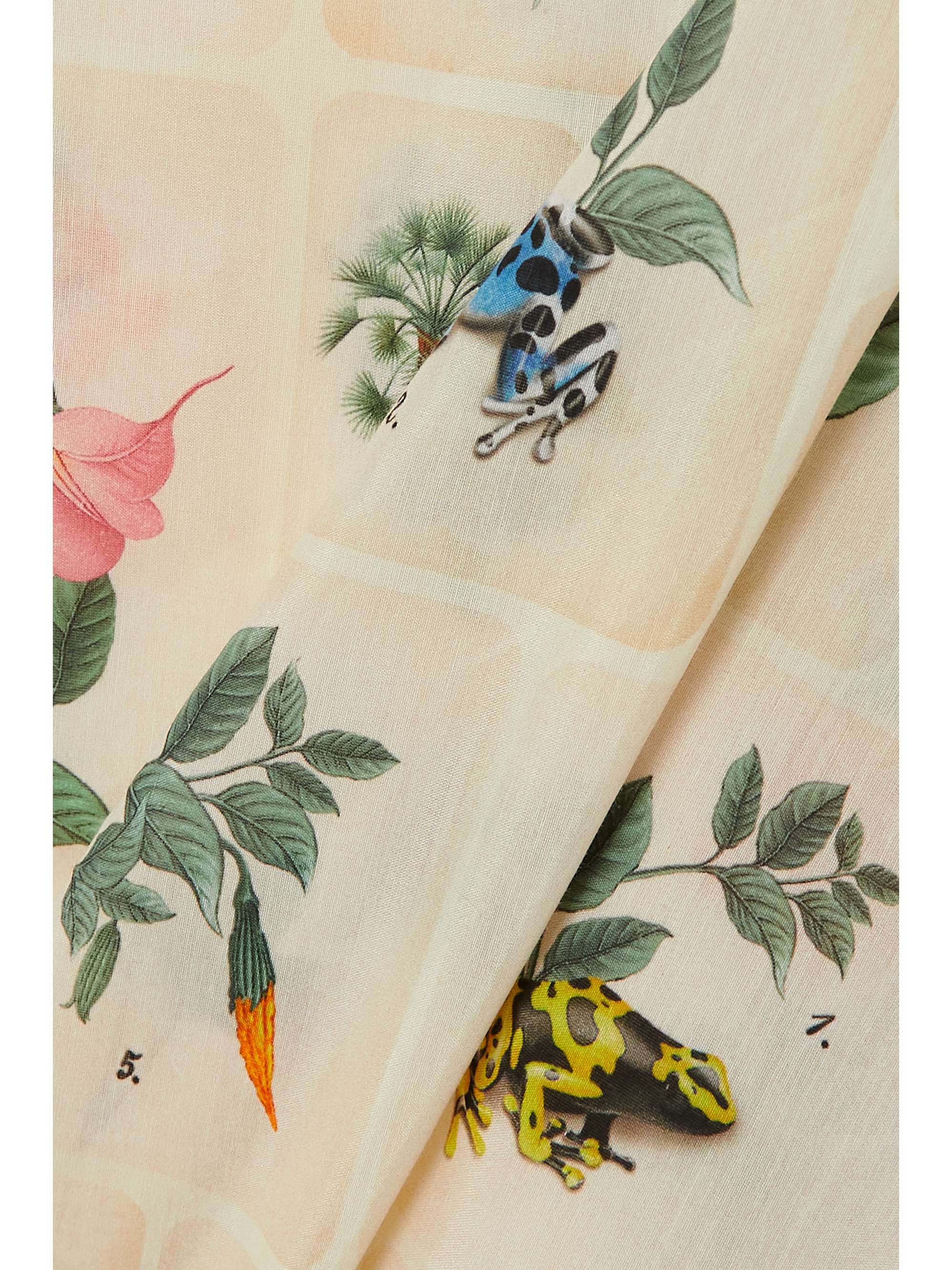 AGUA BY AGUA BENDITA + NET SUSTAIN Lavanda printed cotton and silk-blend pareo