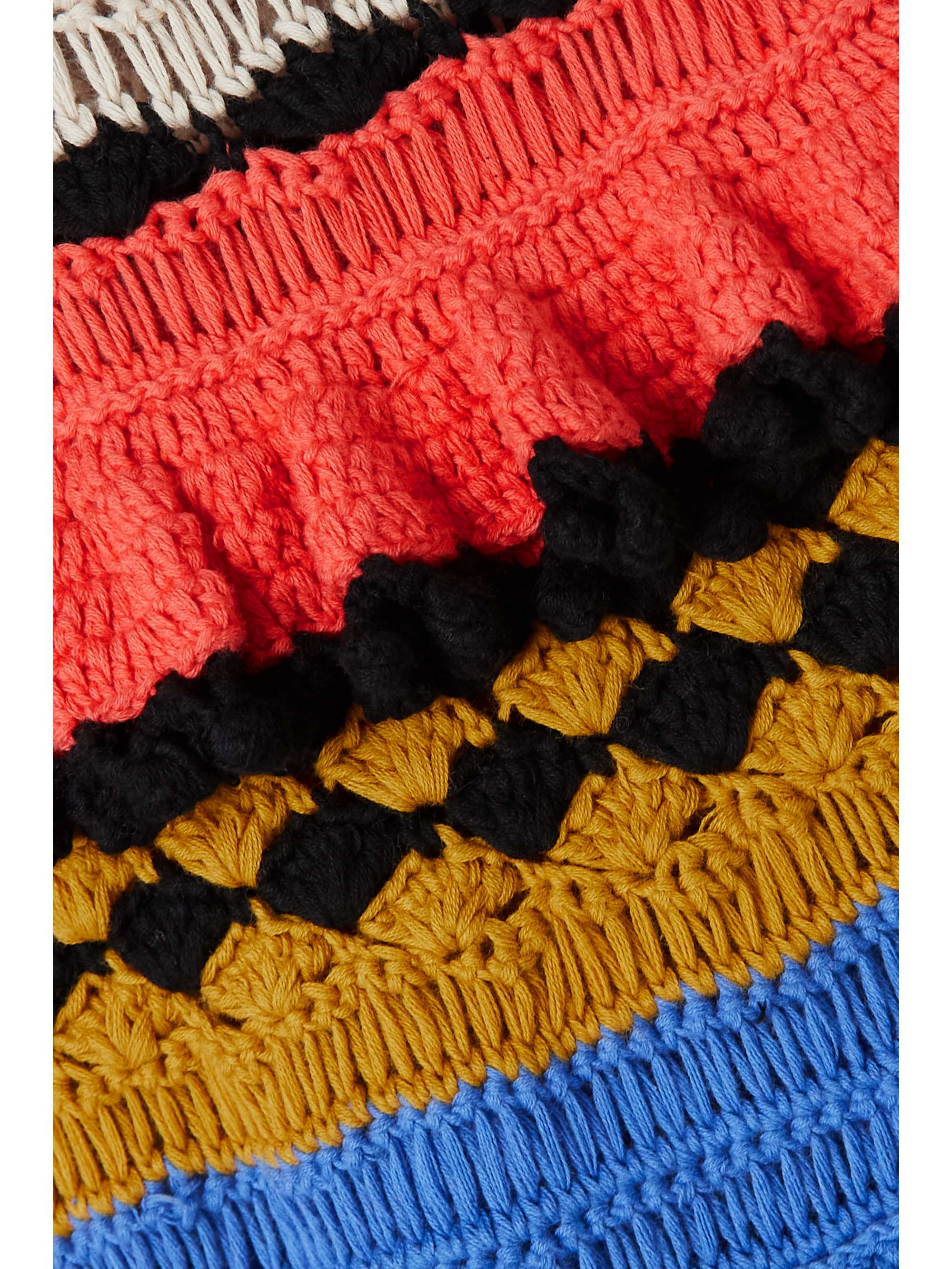 ZIMMERMANN Tiggy Frill crochet-knit cotton mini dress