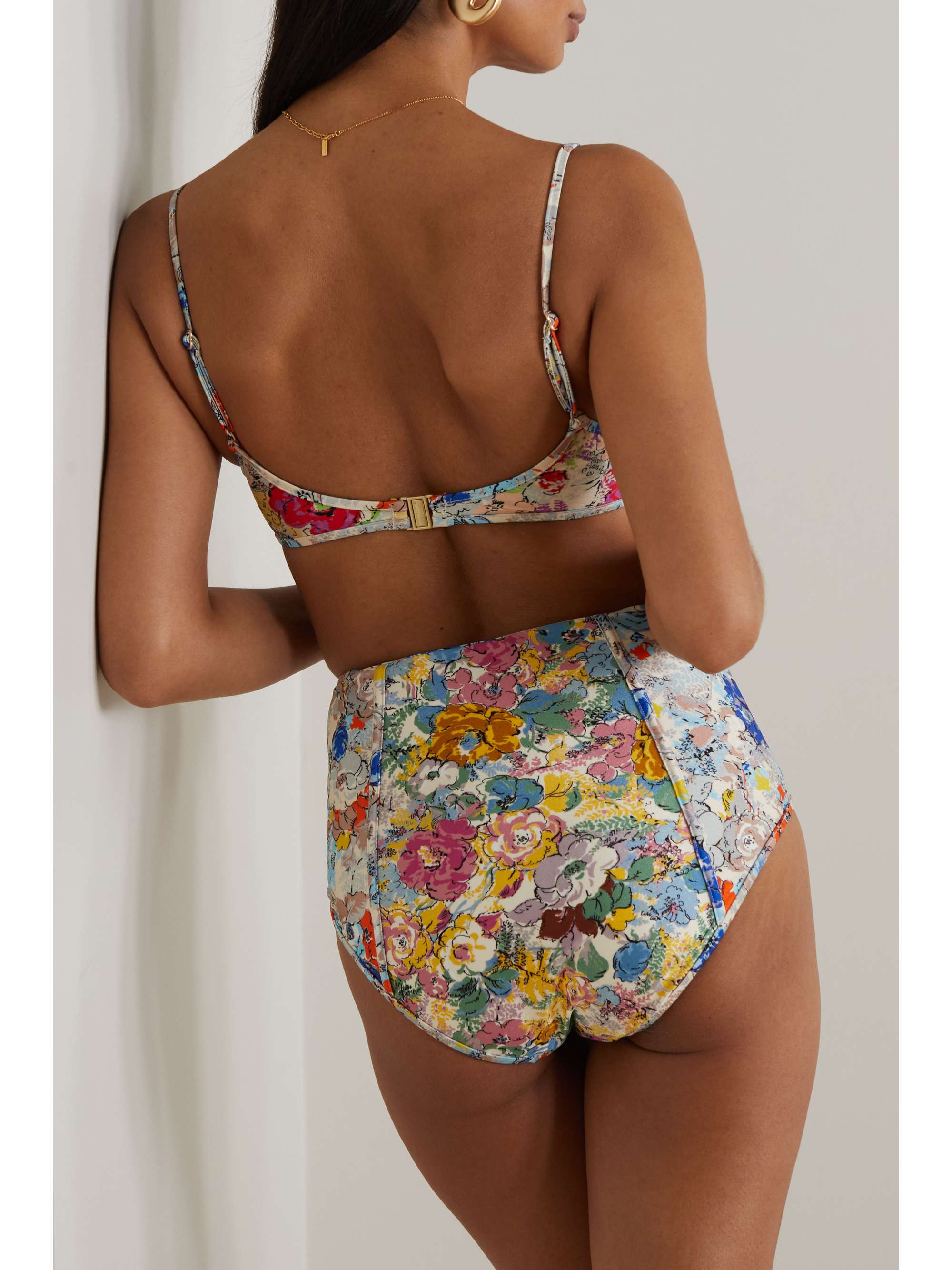 ZIMMERMANN Clover floral-print underwired bikini top