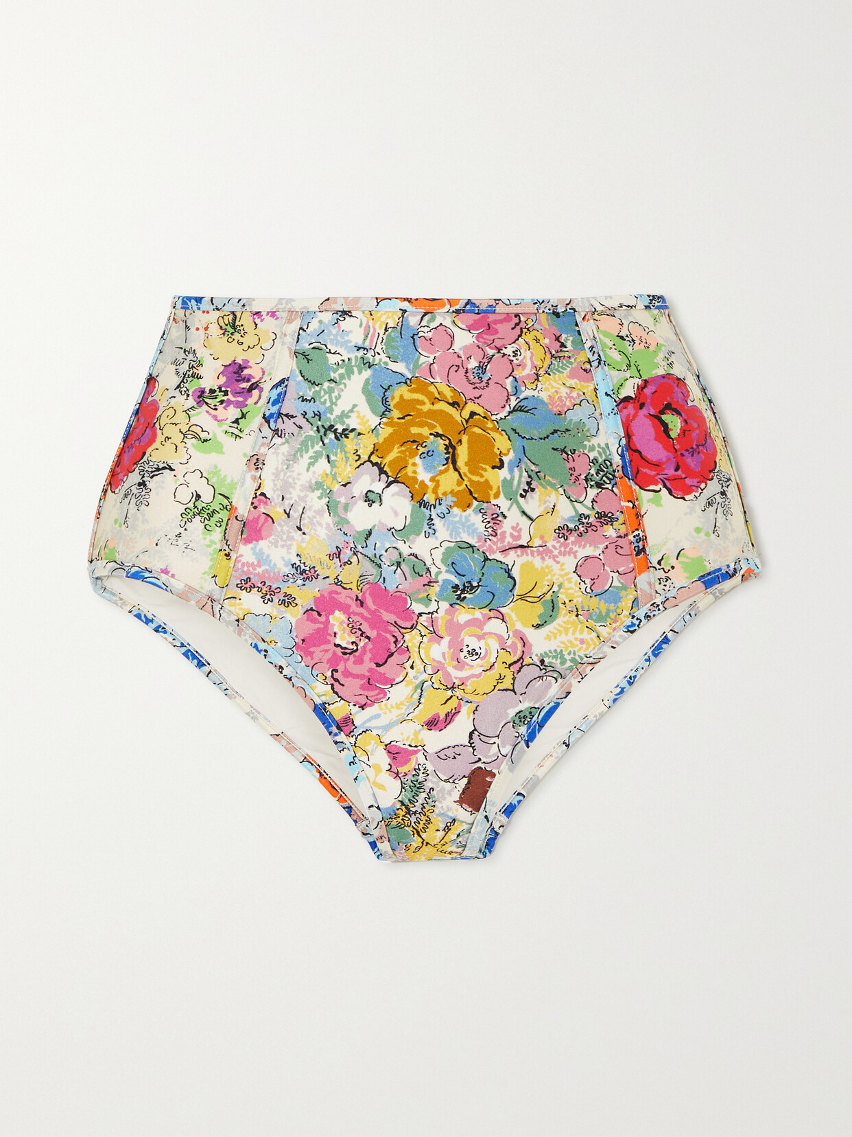 Zimmermann - Clover Floral-print Bikini Briefs - White