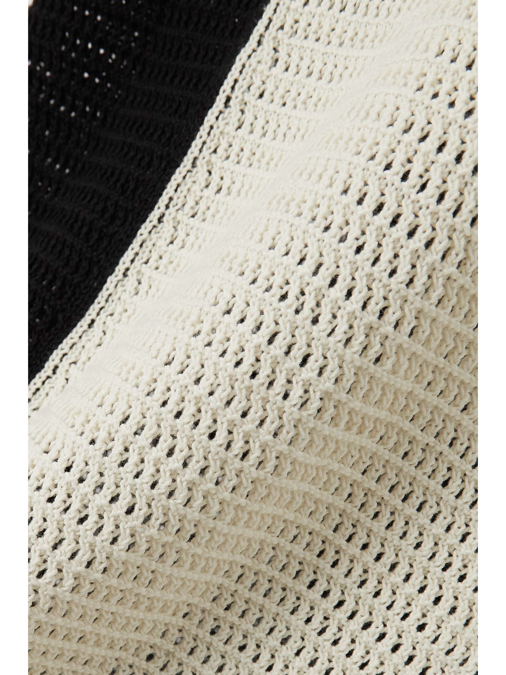 ZIMMERMANN Clover two-tone crochet-knit cotton midi dress