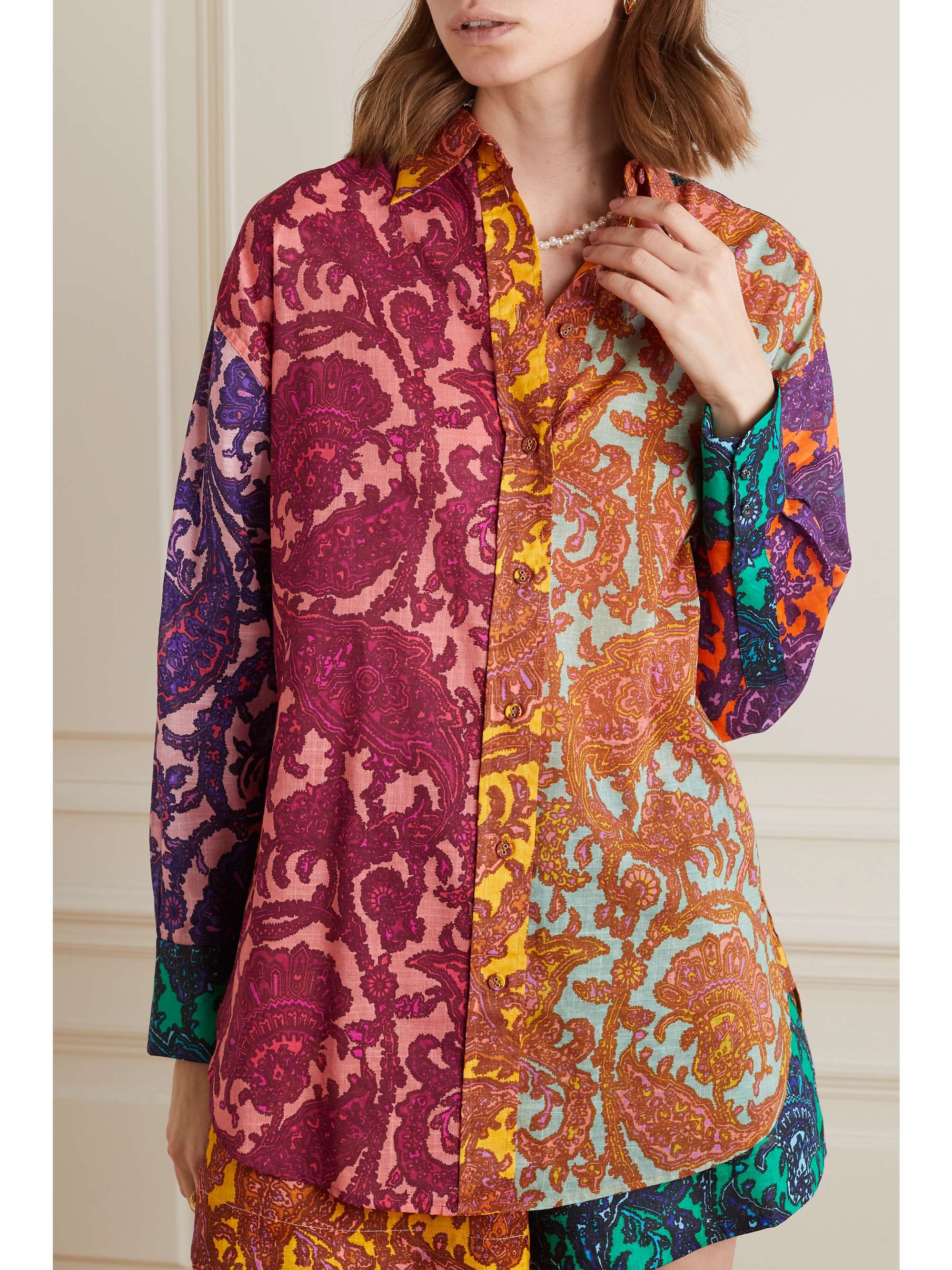 ZIMMERMANN Tiggy Spliced paisleyprint cottonvoile shirt NETAPORTER