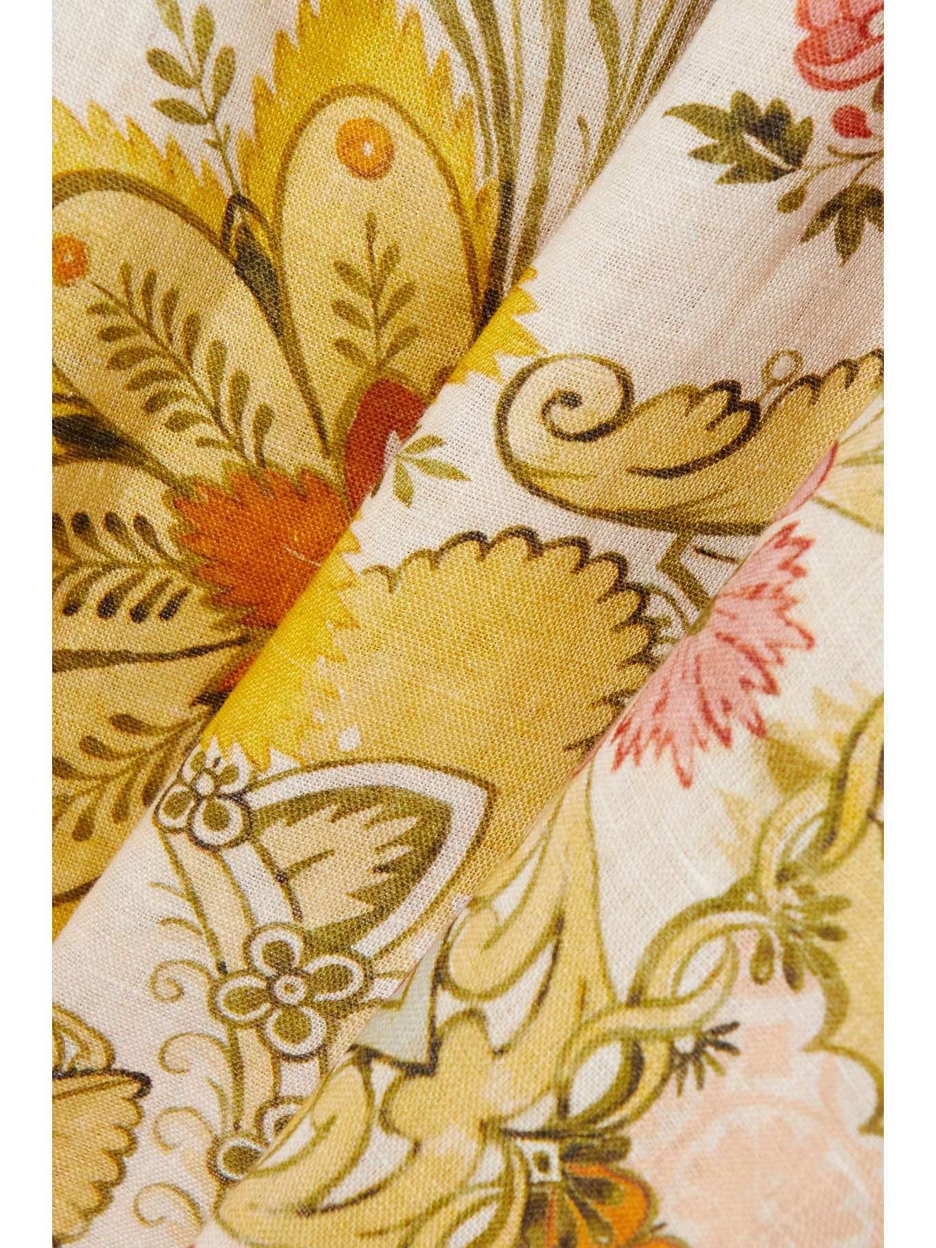 ZIMMERMANN Laurel floralprint linenvoile kaftan NETAPORTER