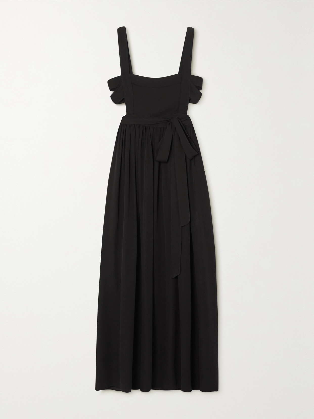 Matteau Bandage Cutout Silk-georgette Maxi Dress - Black