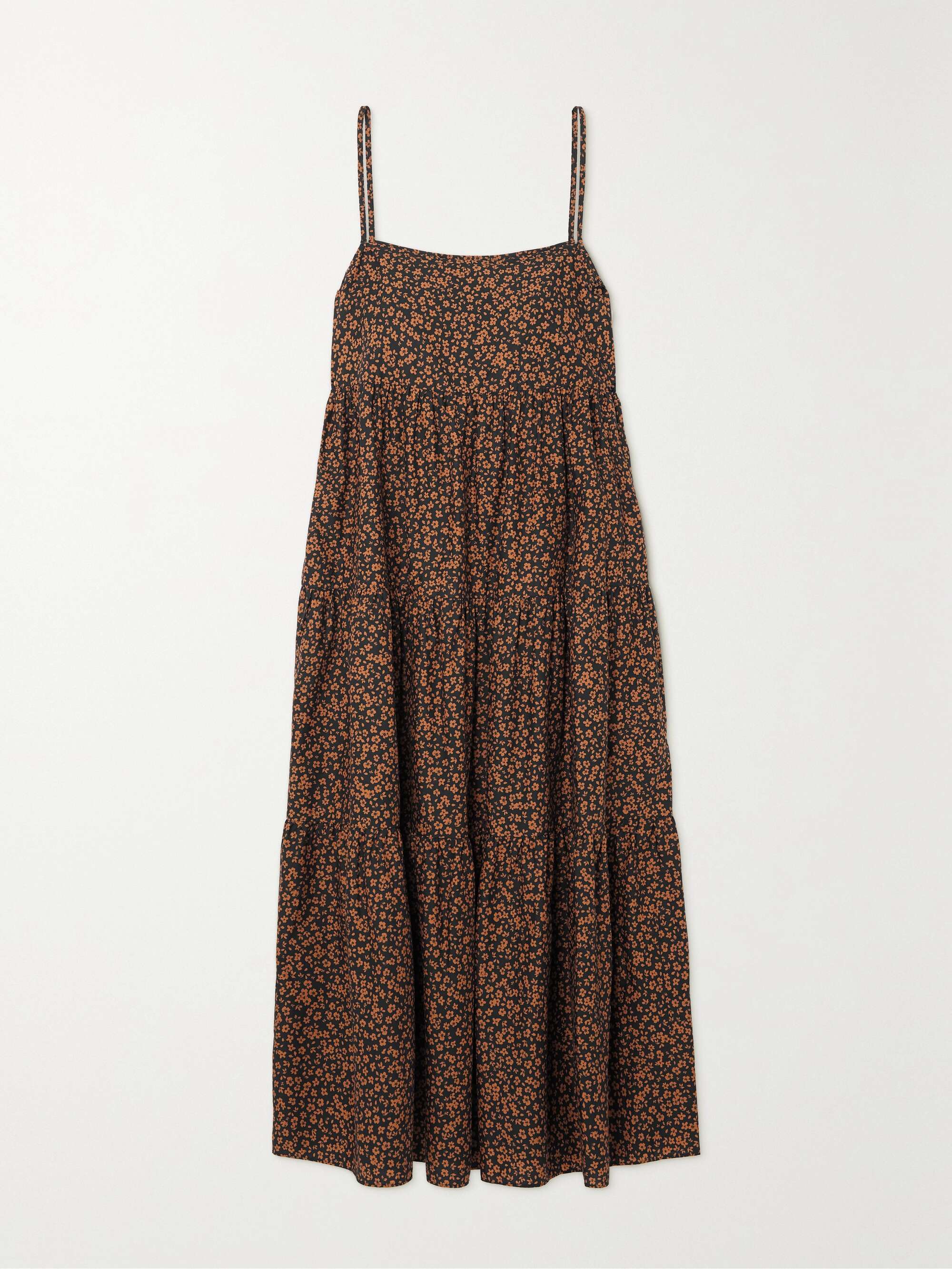 Womens Matteau brown Floral Cut-Out Maxi Dress