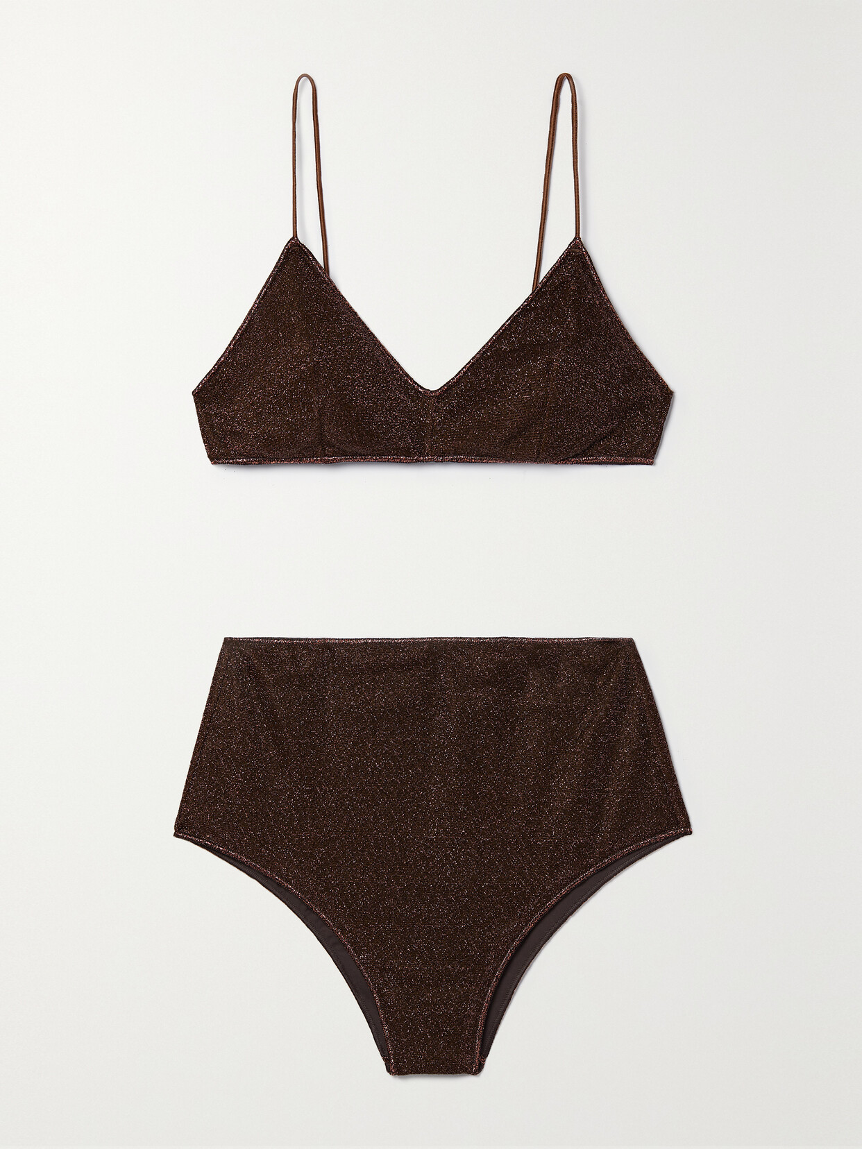 Oséree - Lumière Stretch-lurex Bikini - Brown