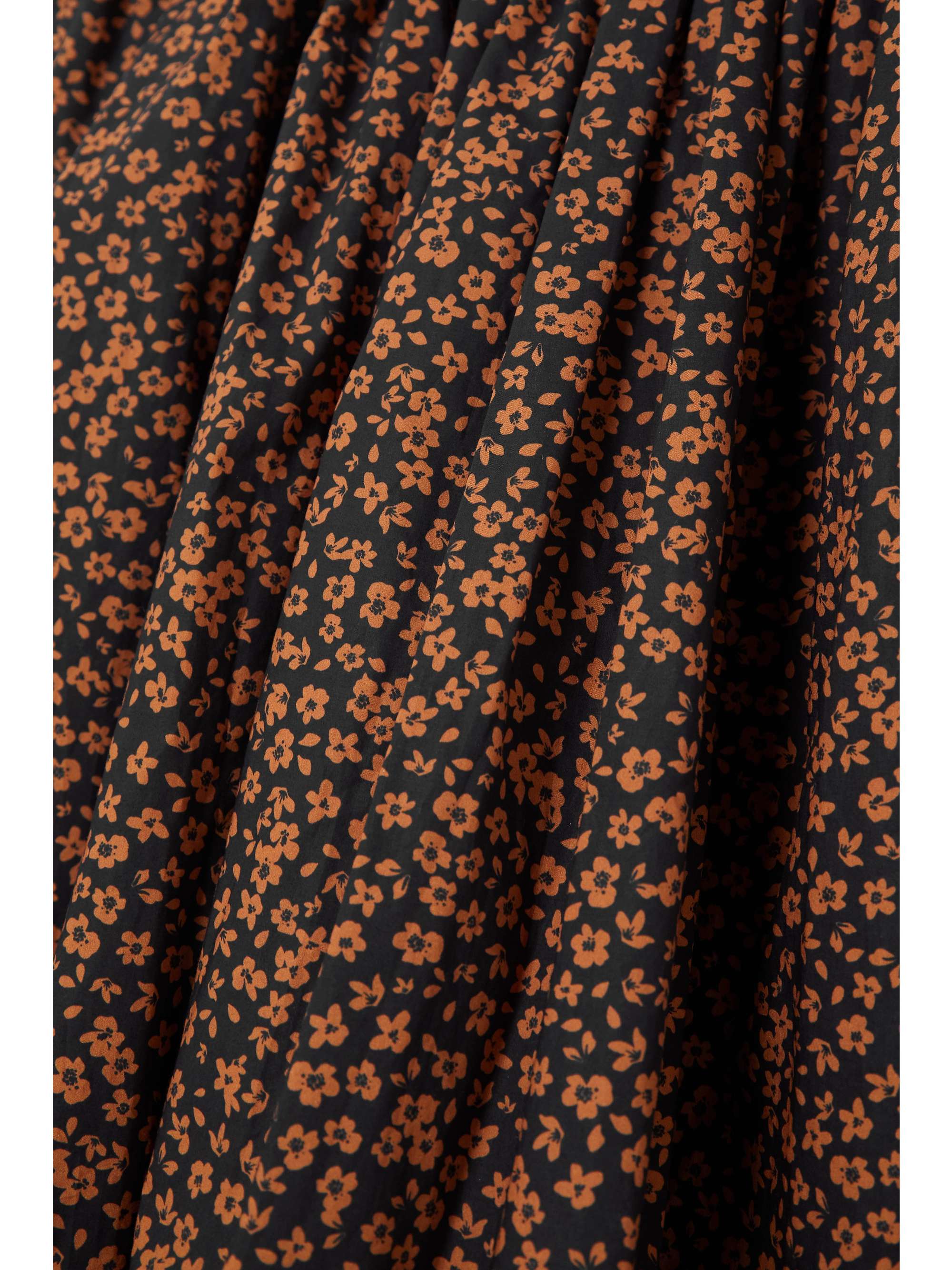 MATTEAU Cutout floral-print cotton-poplin maxi dress