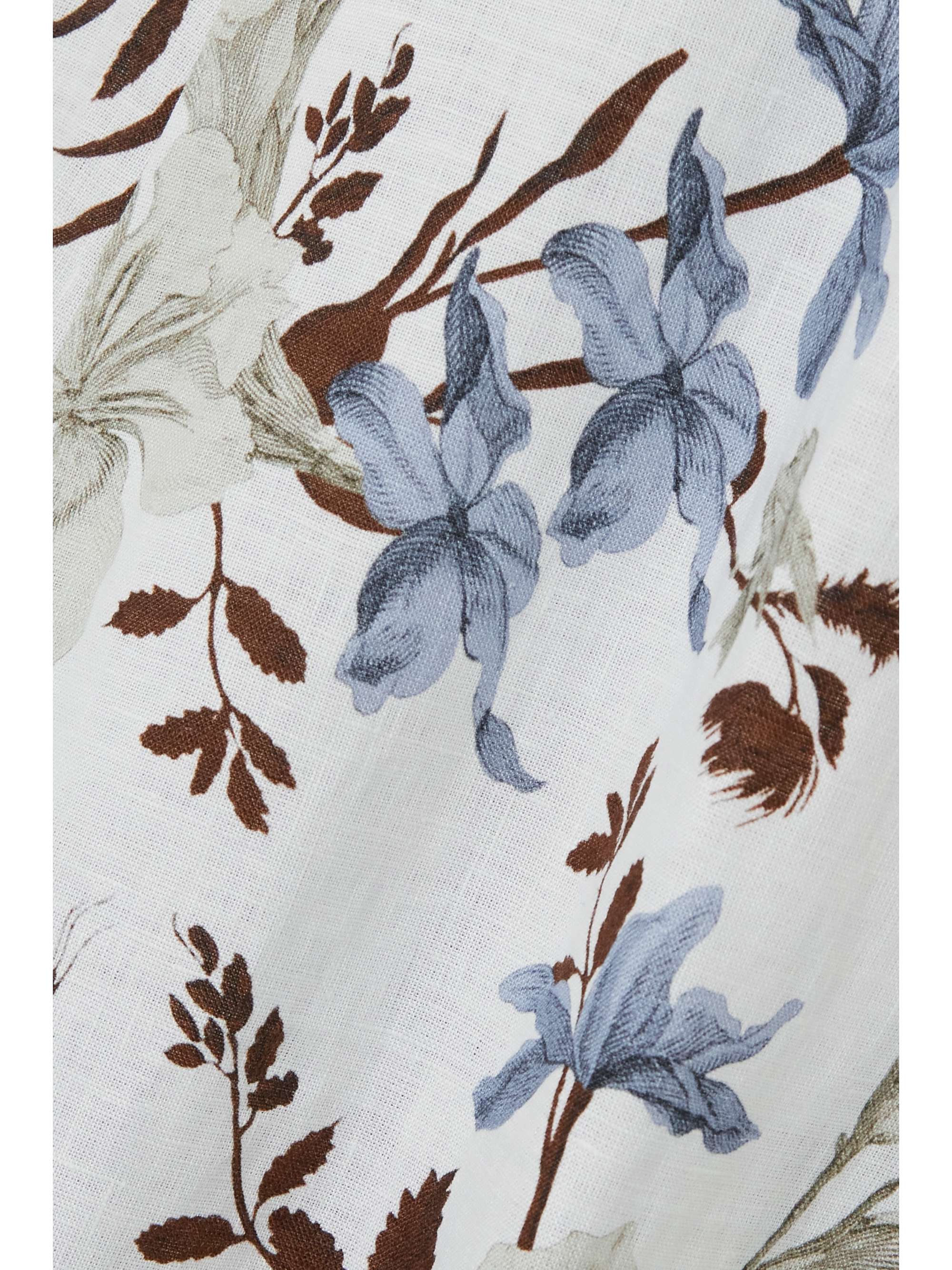 ERDEM Selene bow-detailed floral-print linen halterneck midi dress