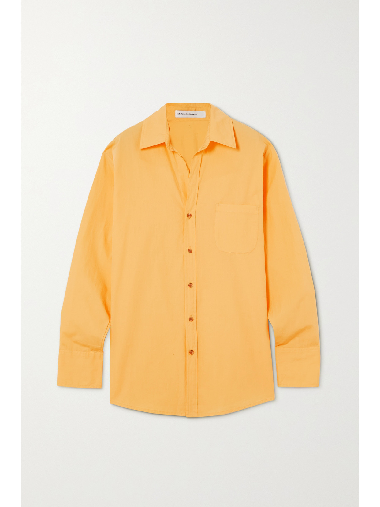 Faithfull The Brand - Tropea Cotton-poplin Shirt - Orange