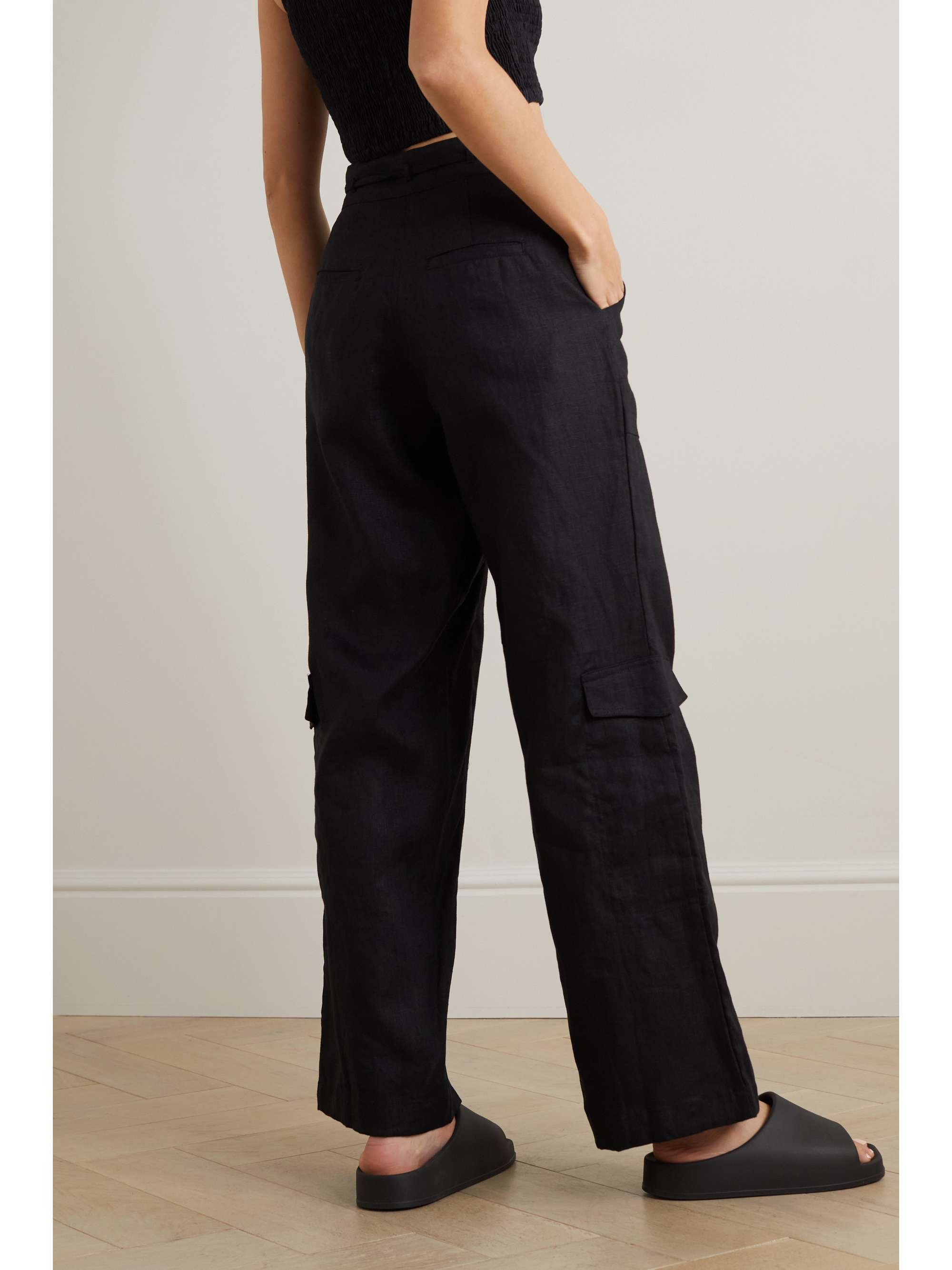 FAITHFULL THE BRAND Relais linen cargo pants NETAPORTER