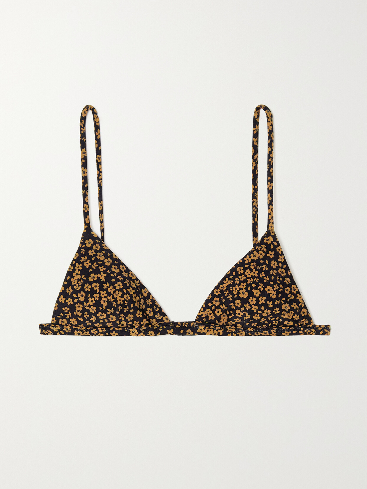Matteau Petite Triangle Floral-print Recycled Bikini Top
