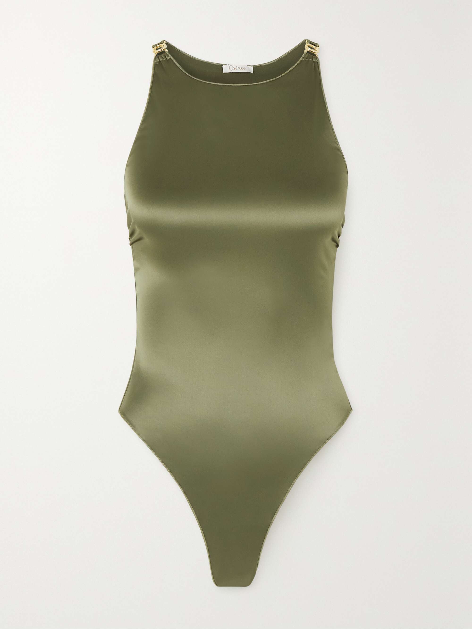 OSÉREE Stretch-satin swimsuit | NET-A-PORTER