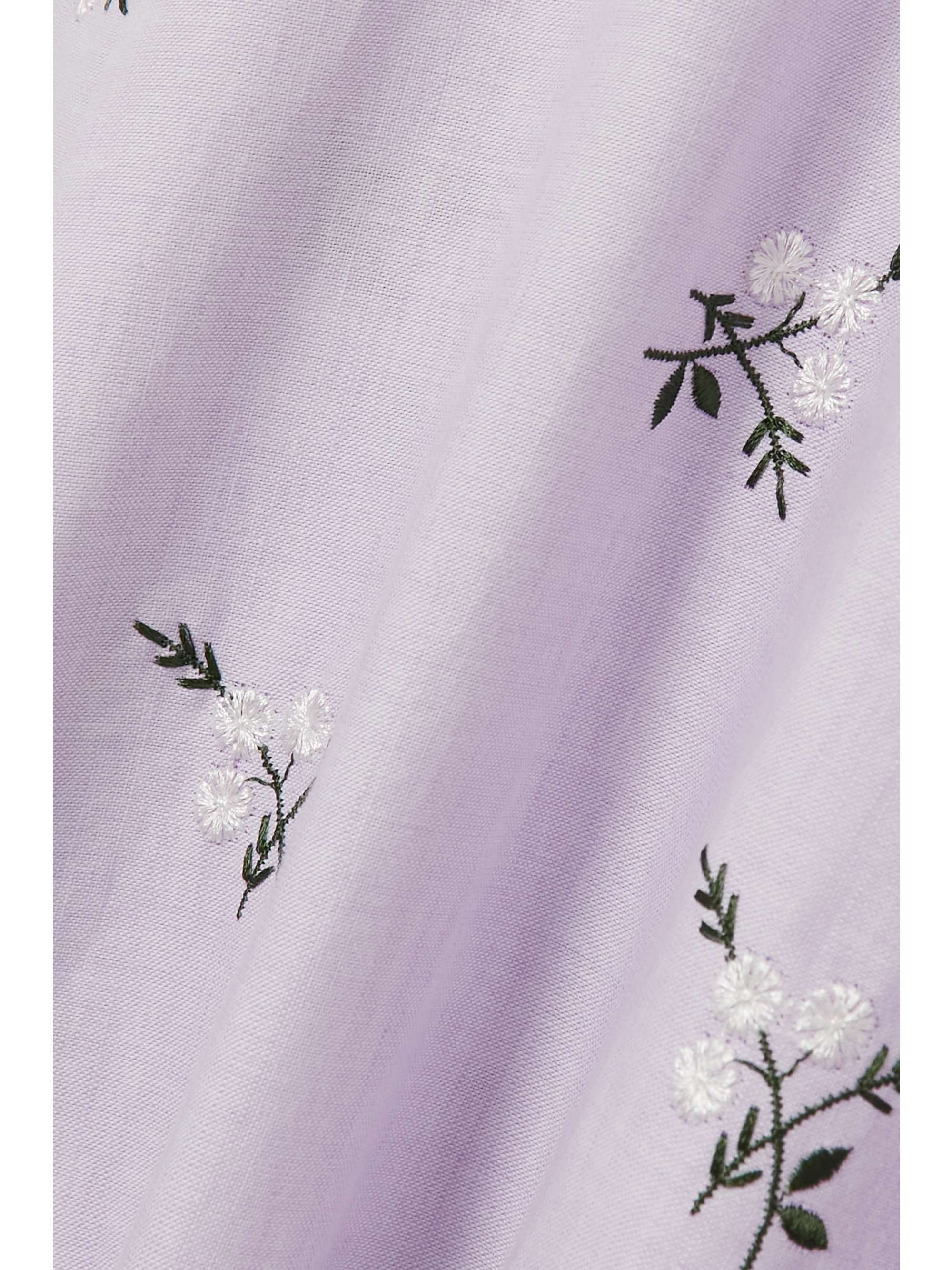 ERDEM Selene embroidered cotton and linen-blend halterneck midi dress